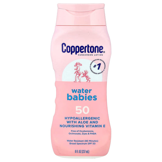 Coppertone Water Babies Baby Sunscreen Lotion, SPF 50, 8 fl oz - Image 1