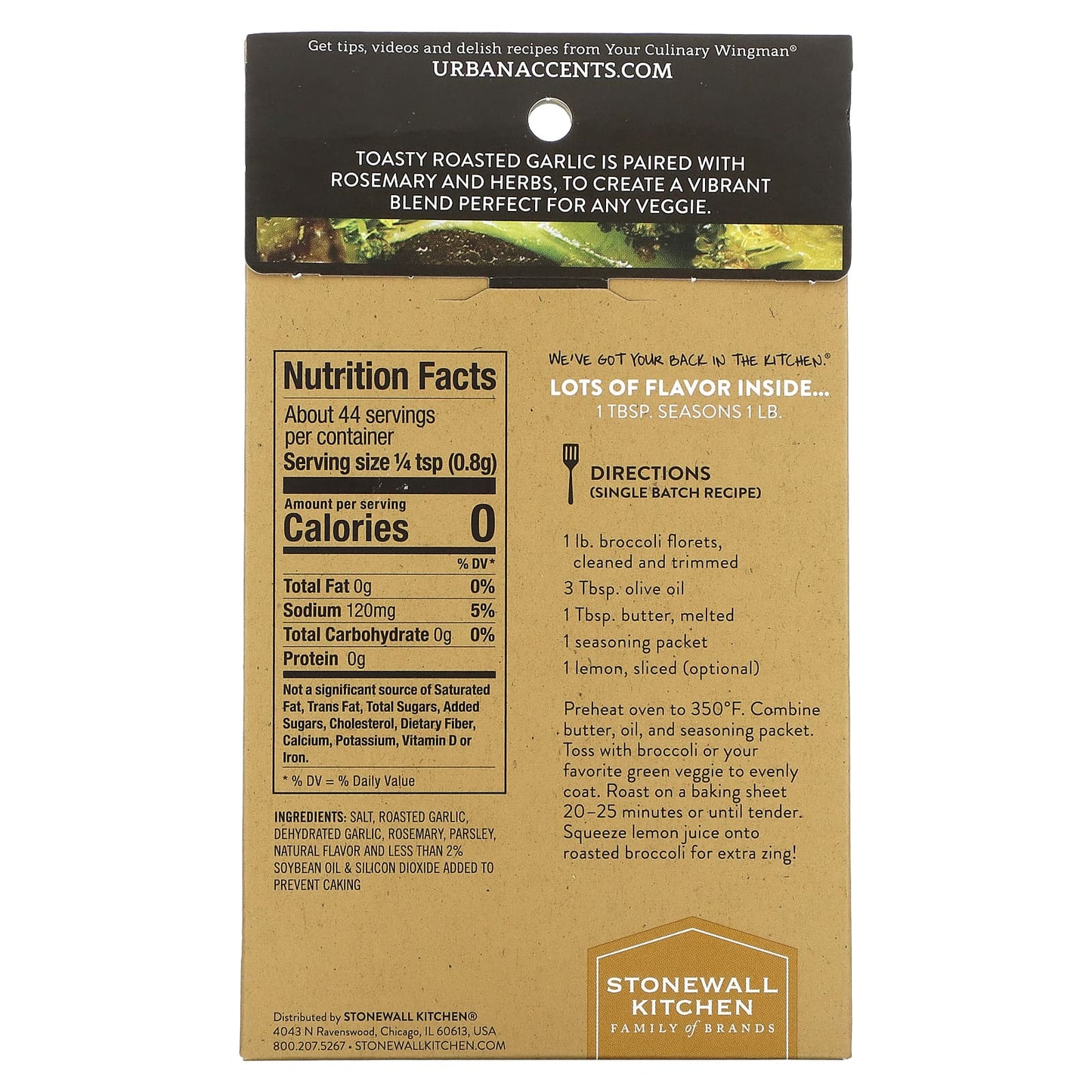 Urban Accents, Veggie Roaster Seasoning Blend, Roasted Garlic & Rosemary, 1.25 oz (35 g) - Image 2
