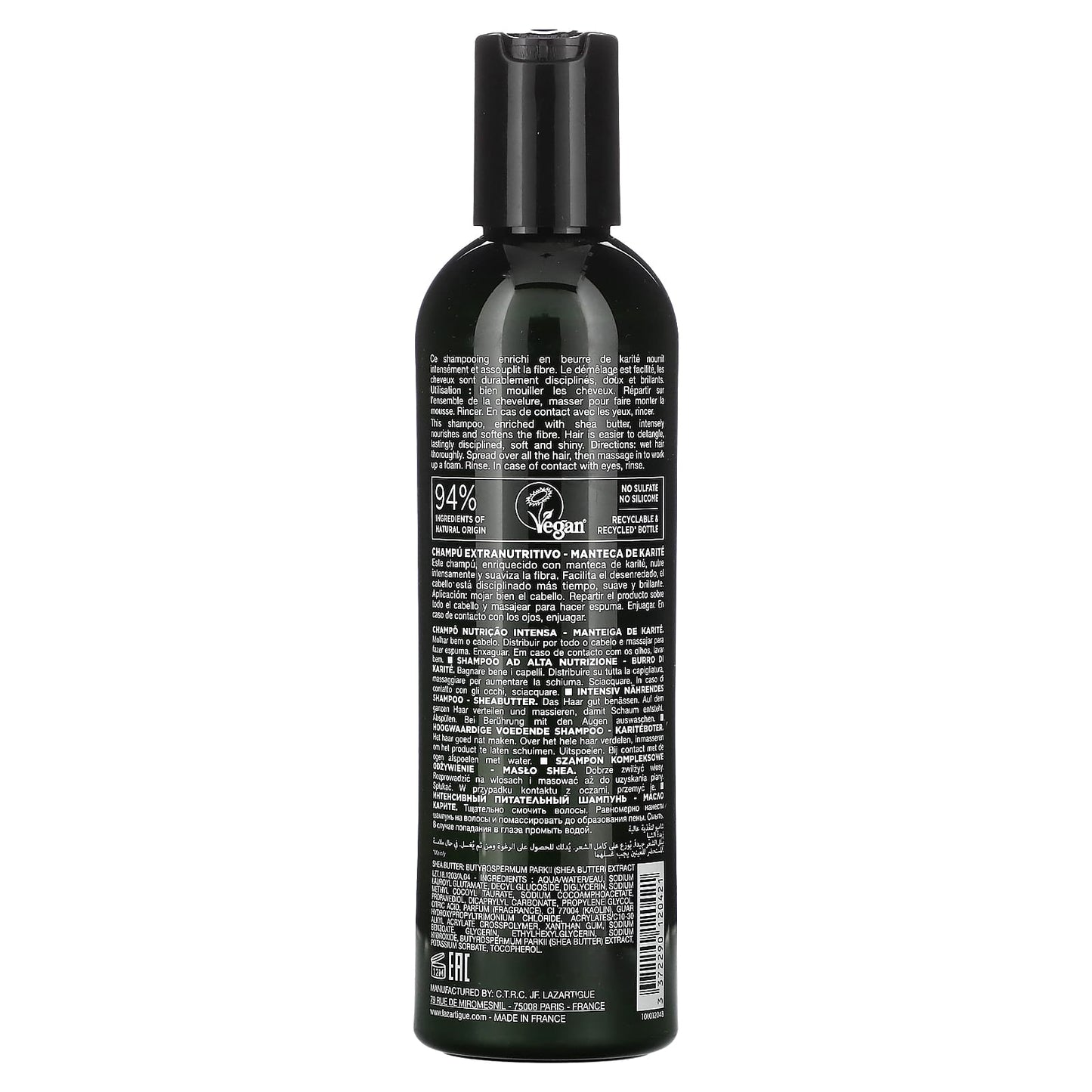 Lazartigue, Nourish, High Nutrition Shampoo, Shea Butter, Dry, Thick Hair, 8.5 fl oz (250 ml) - Image 2