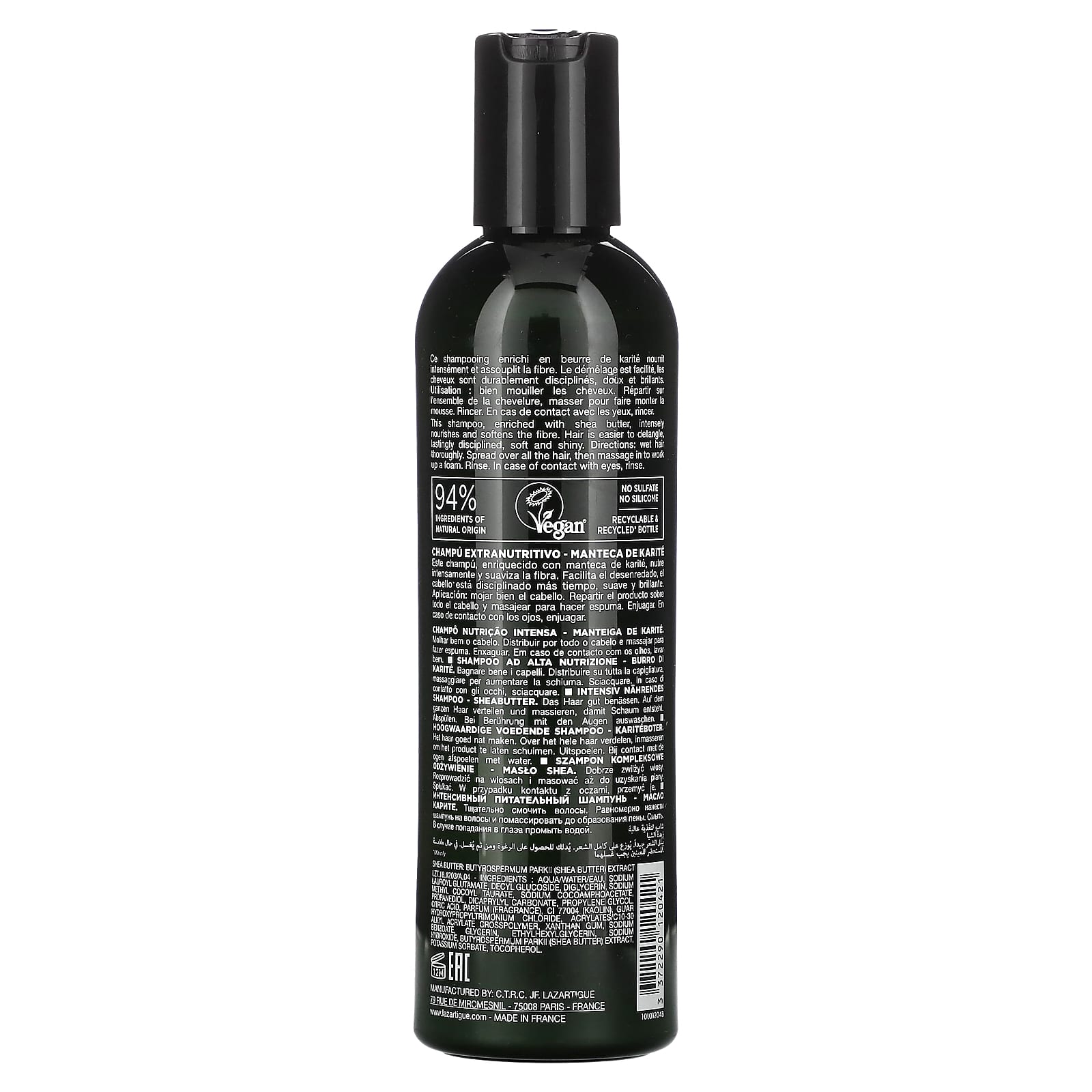 Lazartigue, Nourish, High Nutrition Shampoo, Shea Butter, Dry, Thick Hair, 8.5 fl oz (250 ml) - Image 2