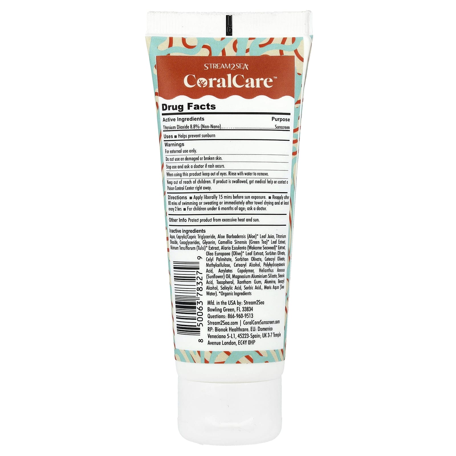 Stream2Sea, Coral Care™ Sunscreen, SPF 30, 2.5 fl oz (75 ml) - Image 2
