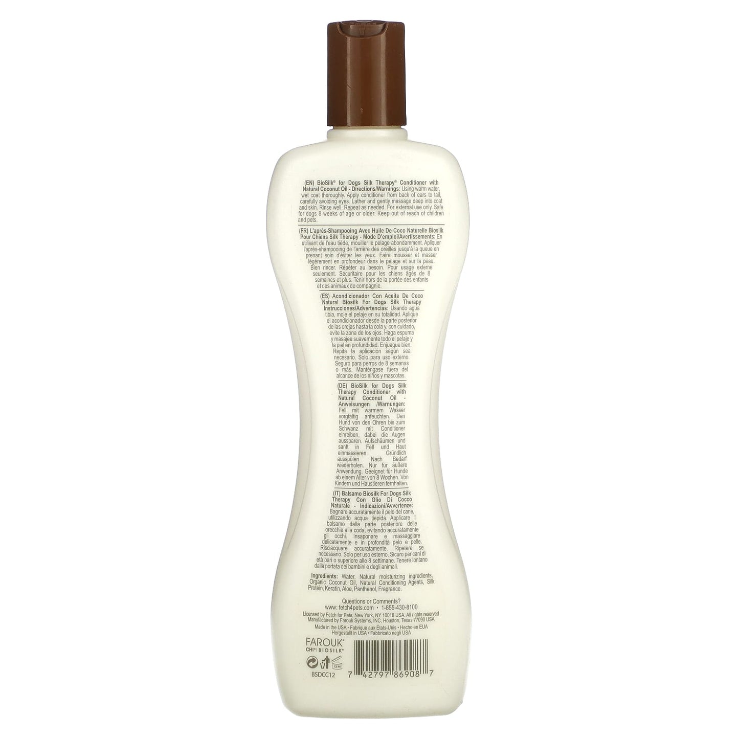 Biosilk Silk Therapy Conditioner for Dogs, 12 fl oz (355 ml) - Image 2