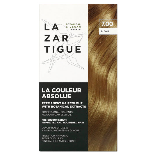 Lazartigue, Permanent Haircolor with Botanical Extracts, 7.00 Blond, 1 Application - Image 1