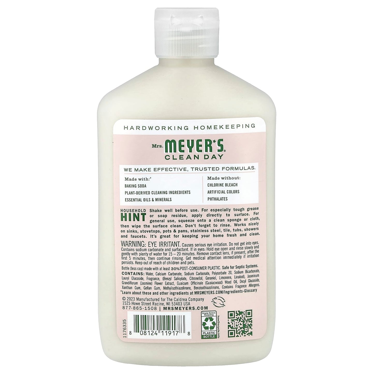 Mrs. Meyers Clean Day, Baking Soda Cream Cleanser, Apple Blossom, 16 fl oz (473 ml) - Image 2