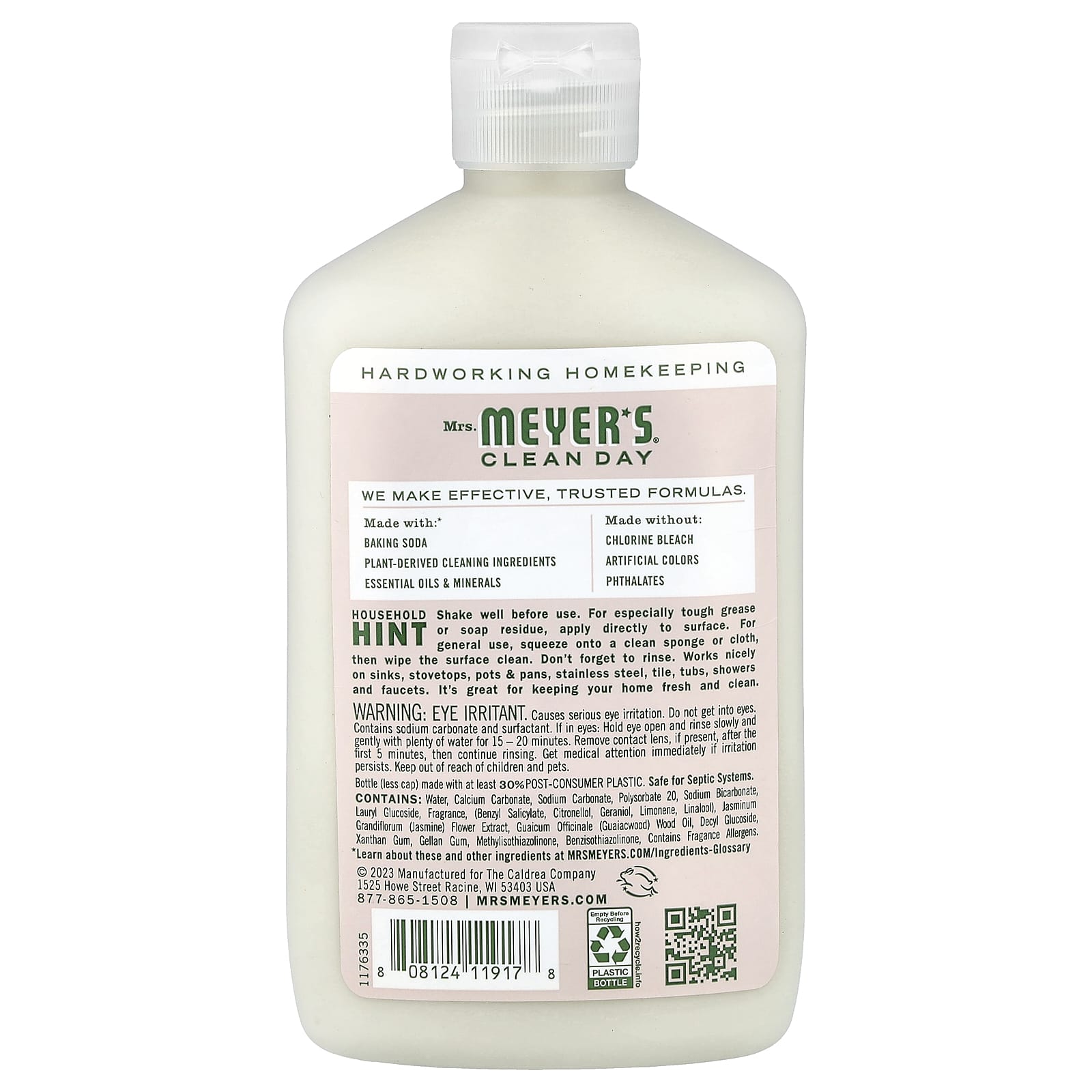 Mrs. Meyers Clean Day, Baking Soda Cream Cleanser, Apple Blossom, 16 fl oz (473 ml) - Image 2