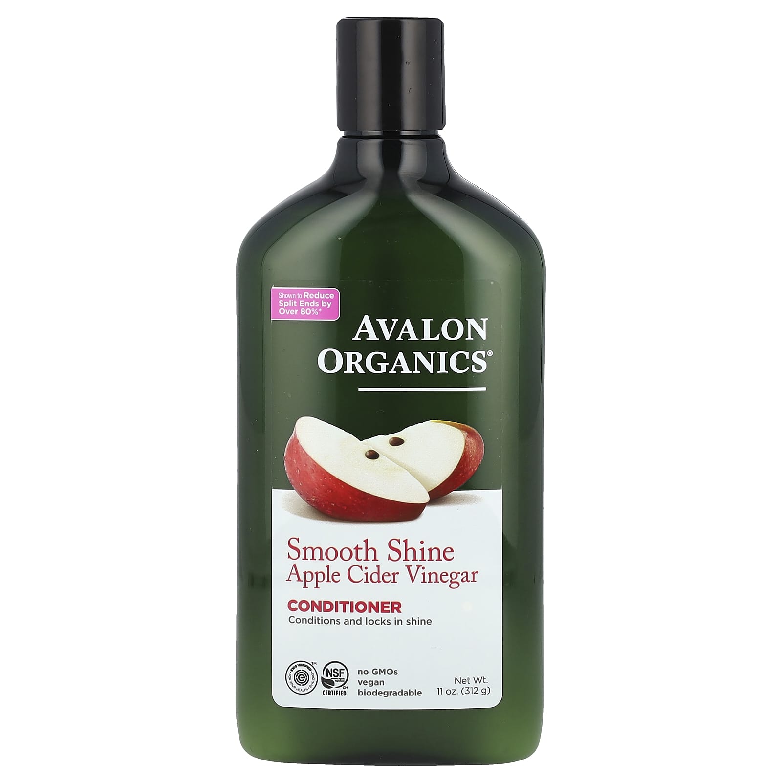 Avalon Organics Smooth Shine Apple Cider Vinegar Conditioner, 11 oz - Image 1