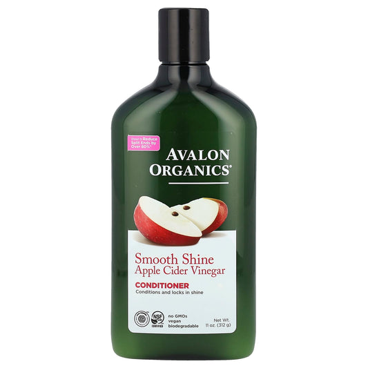 Avalon Organics Smooth Shine Apple Cider Vinegar Conditioner, 11 oz - Image 1