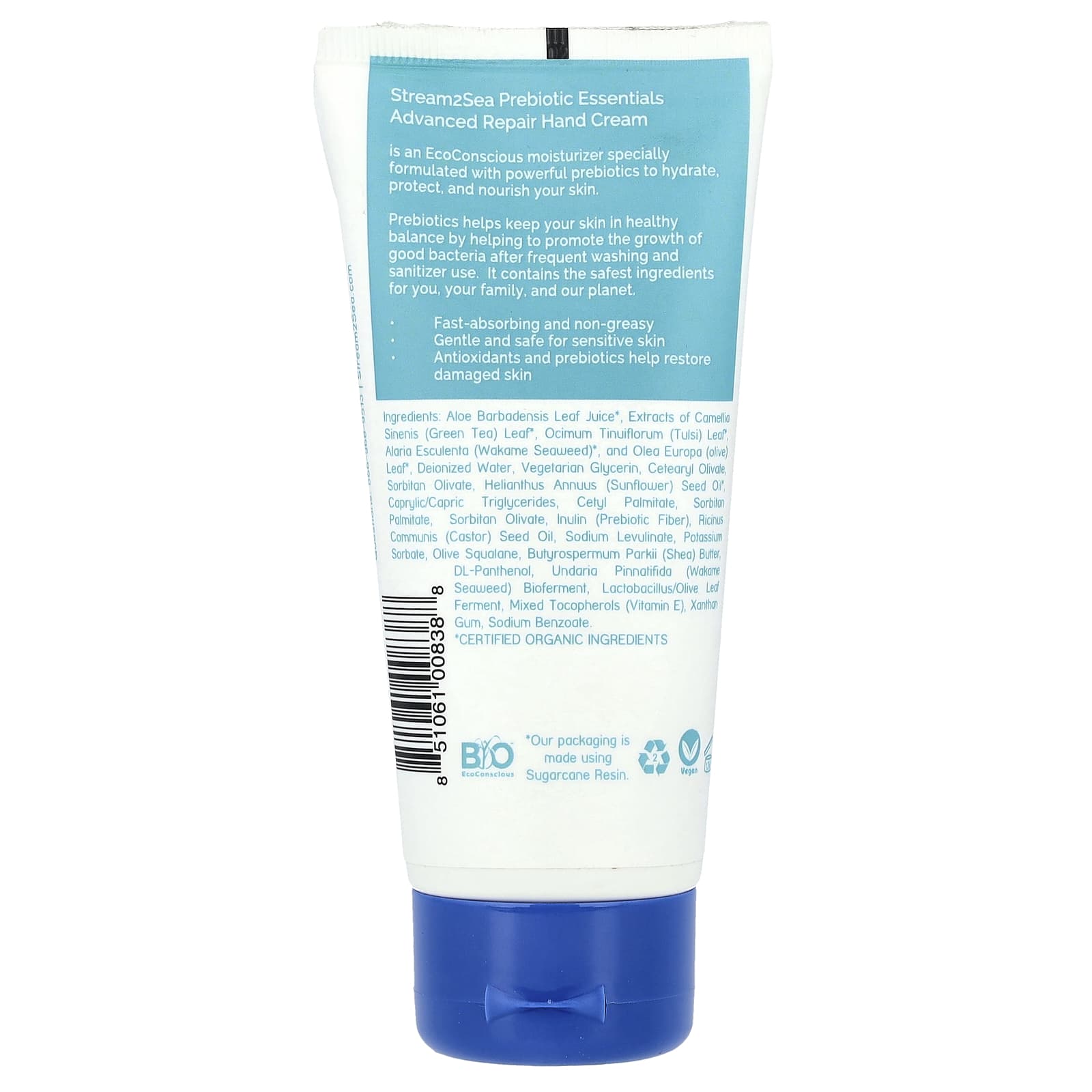 Stream2Sea, Prebiotic Essentials, Hand Cream, Unscented, 3 fl oz (90 ml) - Image 2