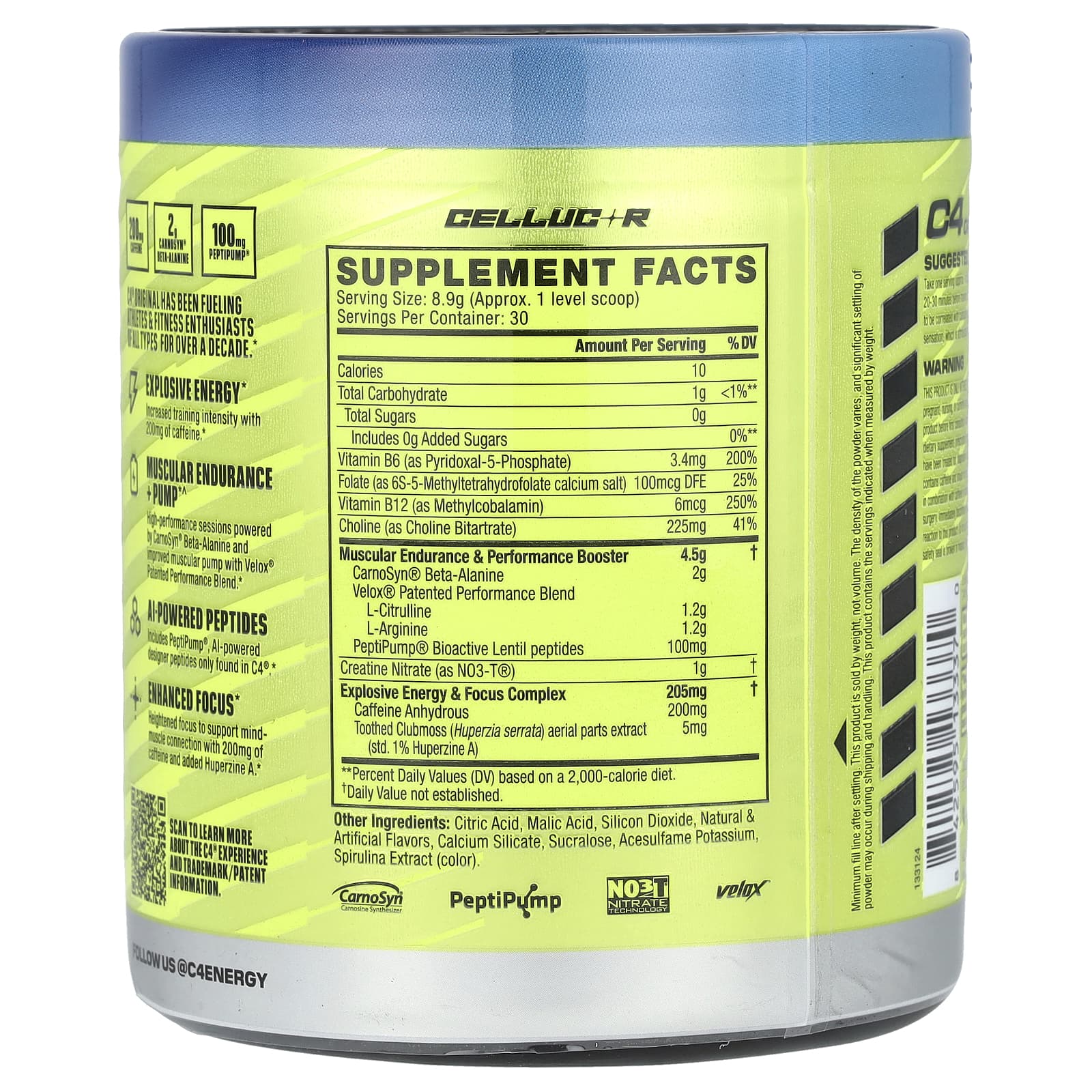 Cellucor C4 Original Pre-Workout Supplement, Icy Blue Razz, 267 oz - Image 2