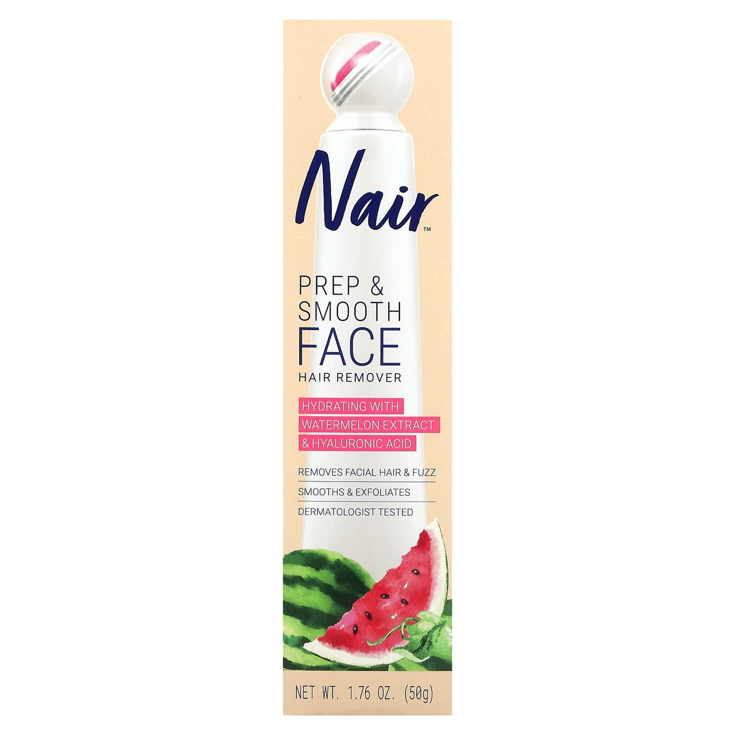 Nair, Hair Remover, Prep & Smooth Face, 1.76 oz (50 g) - Image 2
