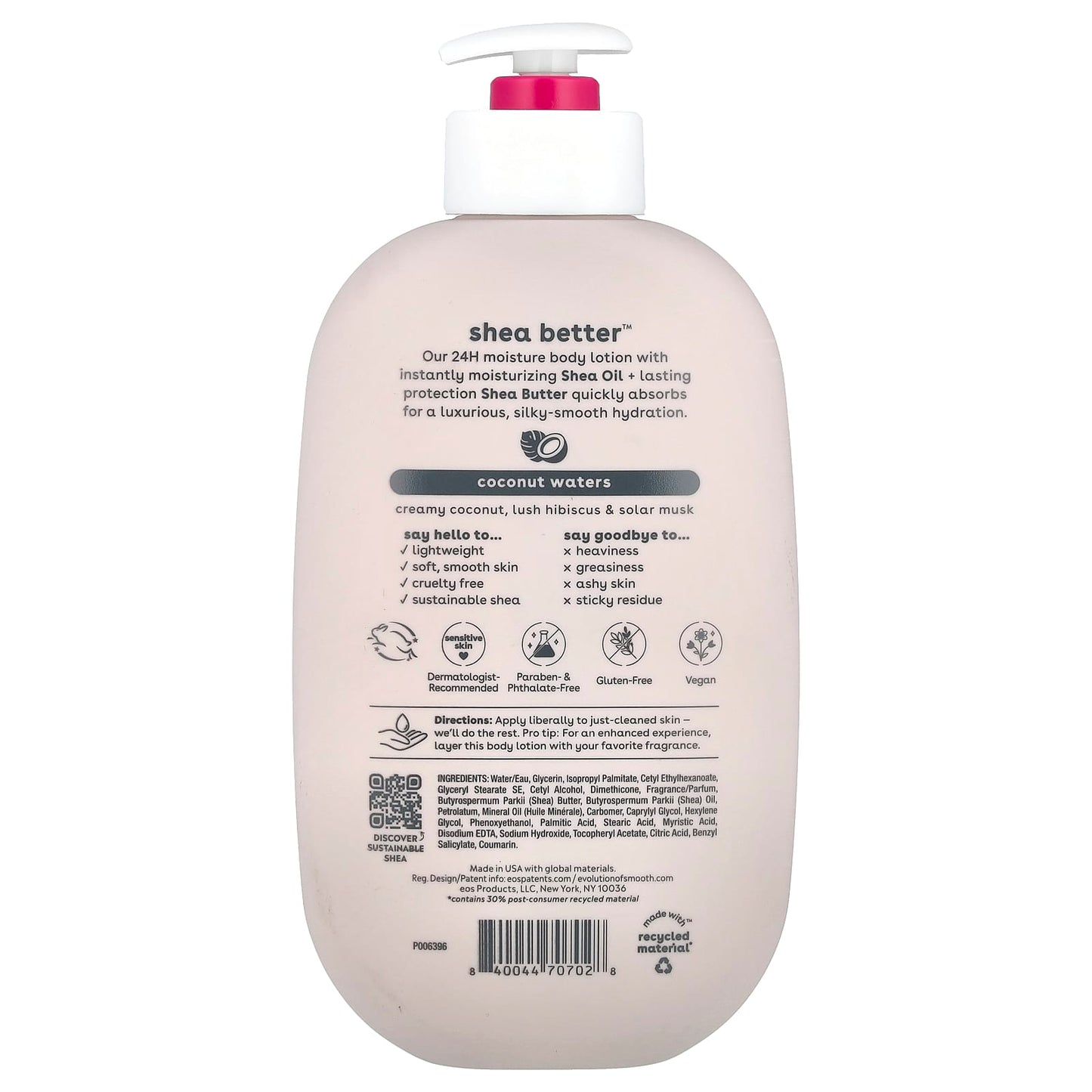 Shea Better 24H Moisture Body Lotion by EOS - Coconut Waters - Image 2