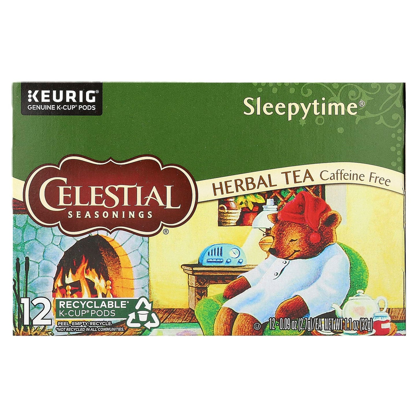 Celestial Seasonings Sleepytime Herbal Tea, Caffeine Free K-Cup Pods - Image 1