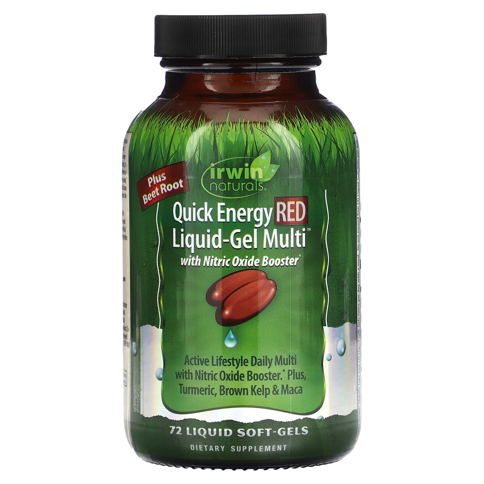 Irwin Naturals Quick Energy Red Liquid-Gel Multi 72 Soft-Gels - Image 1