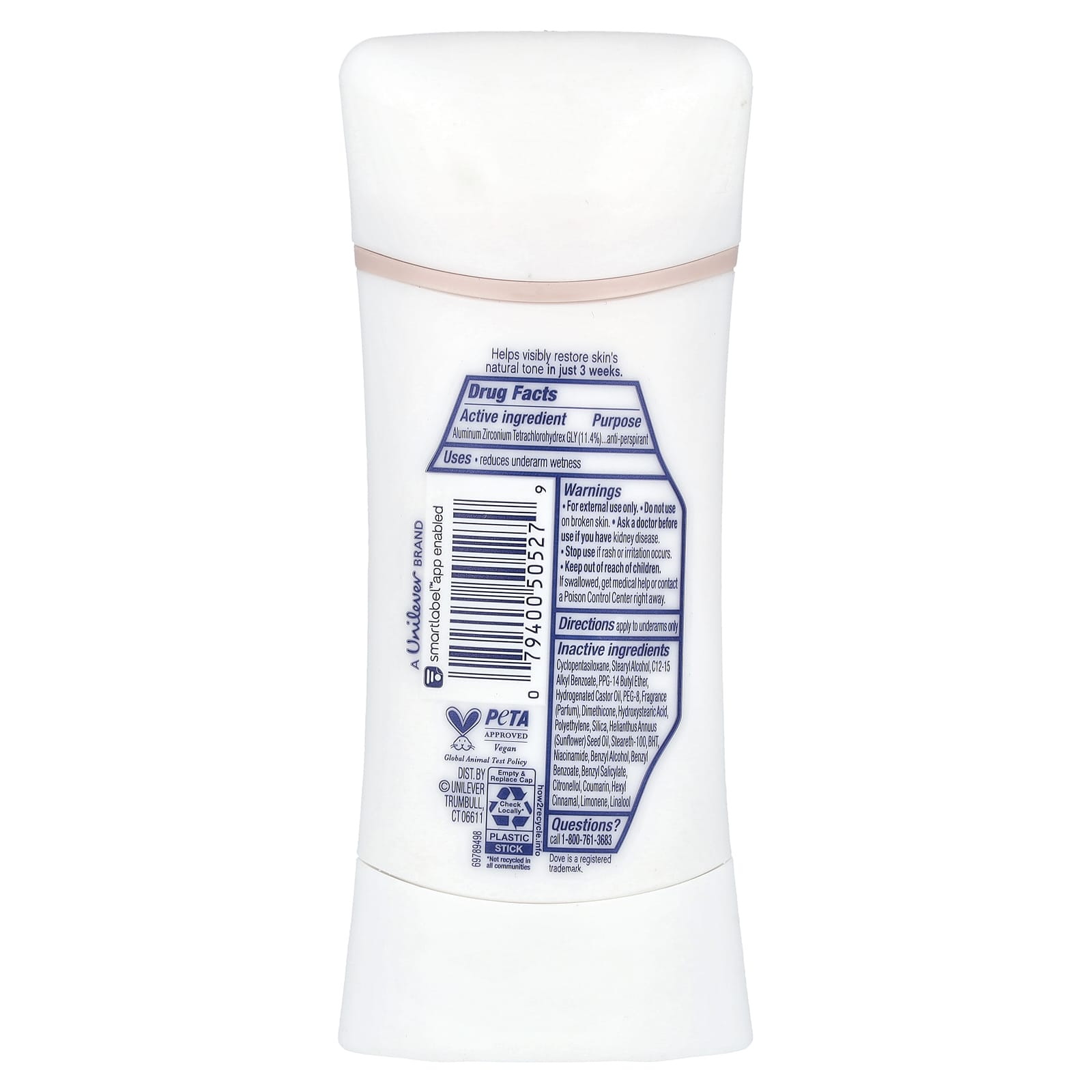 Dove Even Tone + Niacinamide Antiperspirant Deodorant 2.6 oz - Image 2