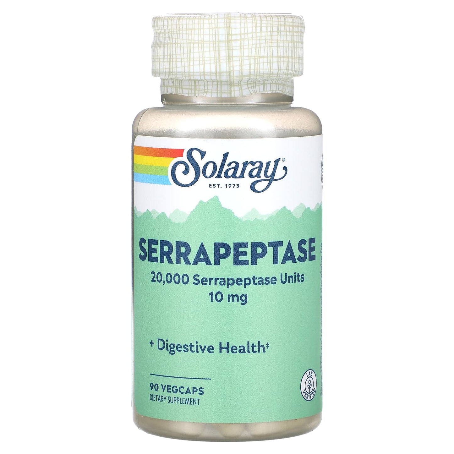 Solaray, Serrapeptase, 10 mg, 90 VegCaps - Image 1