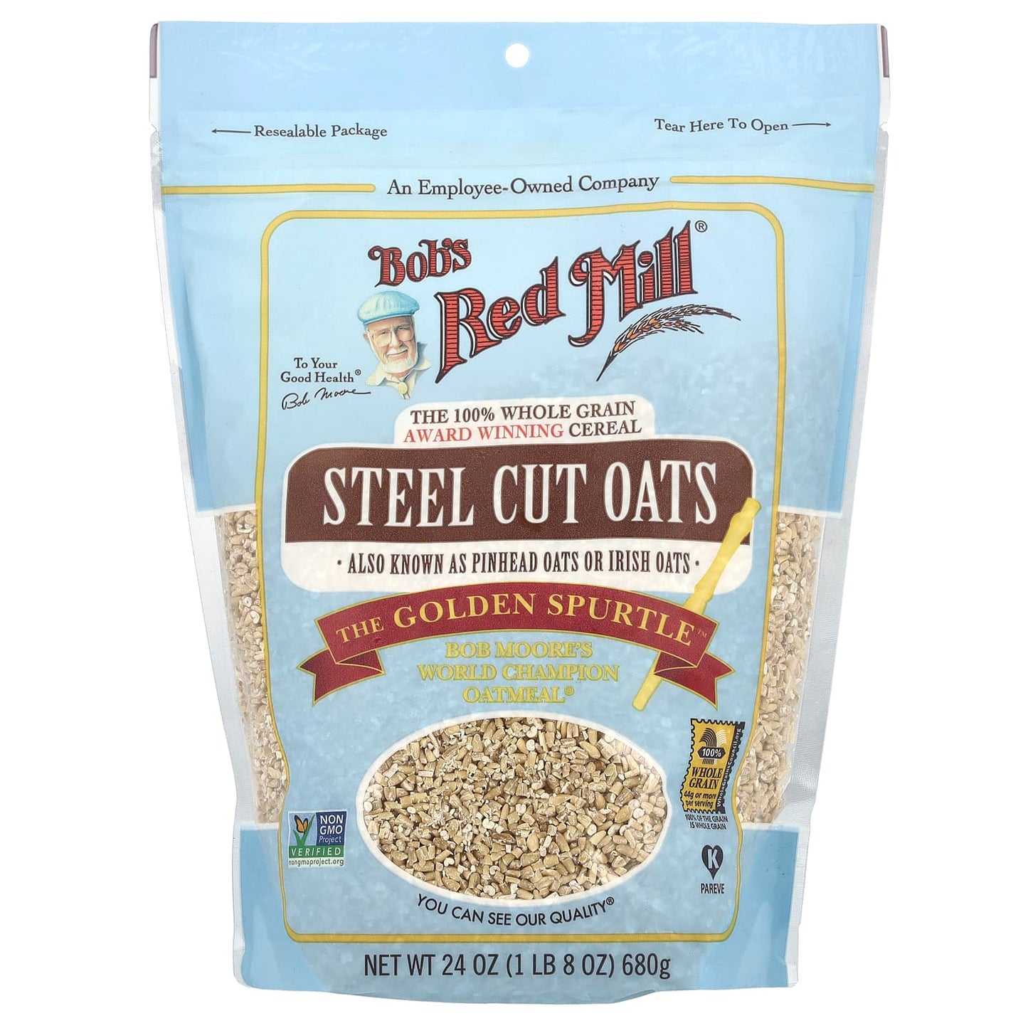 Bob's Red Mill Steel Cut Oats - Whole Grain, 24 oz (680 g) - Image 1