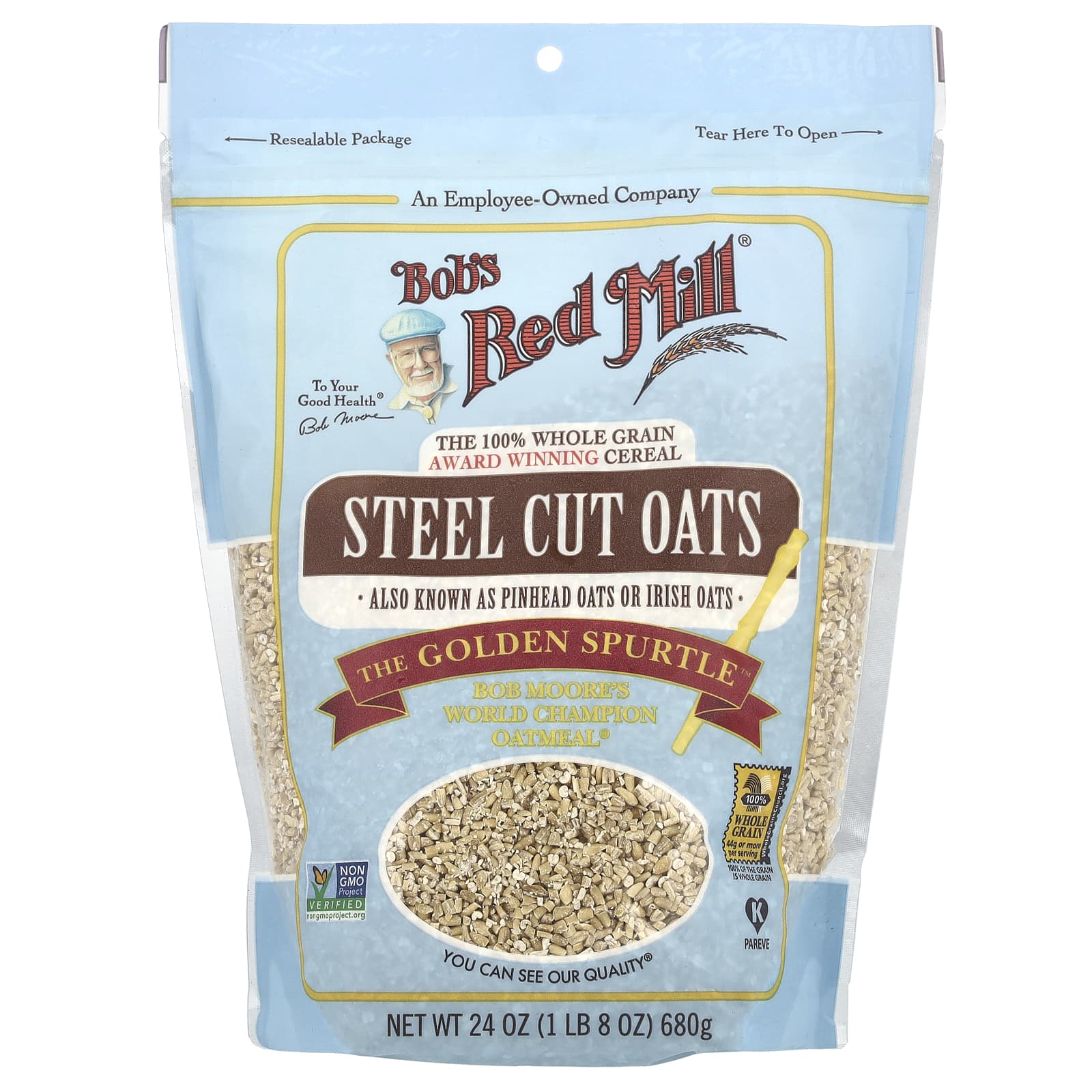 Bob's Red Mill Steel Cut Oats - Whole Grain, 24 oz (680 g) - Image 1