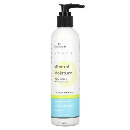 Zion Health, Adama, Mineral Moisture Daily Lotion, Coconut Jasmine, 8 fl oz (240 ml) - Image 1