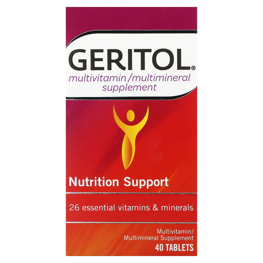 Geritol Multivitamin Supplement, 40 Tablets - Energy & Immunity Support - Image 1