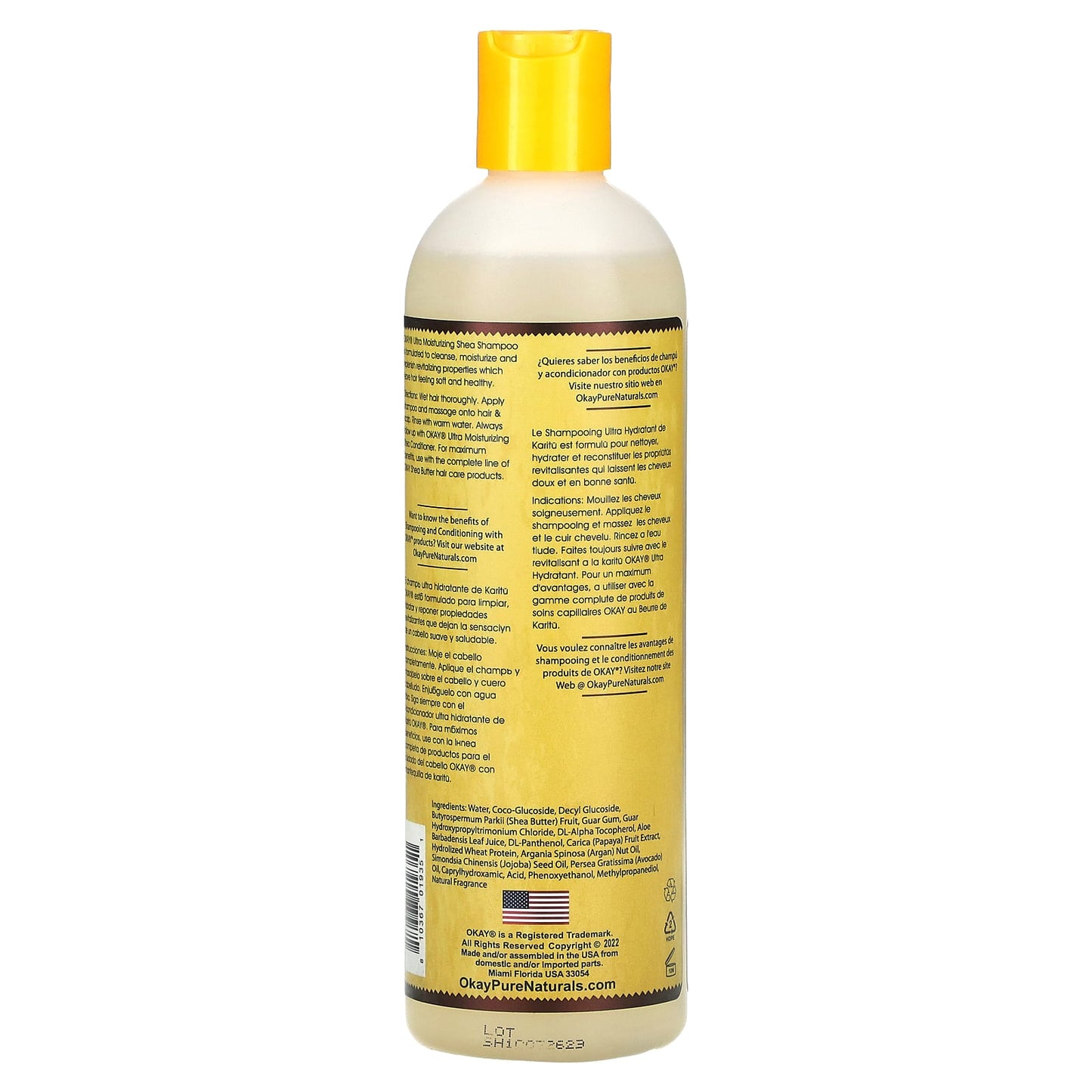 Okay Pure Naturals, Shea Shampoo, Ultra Moisturizing , 12 fl oz (355 ml) - Image 2
