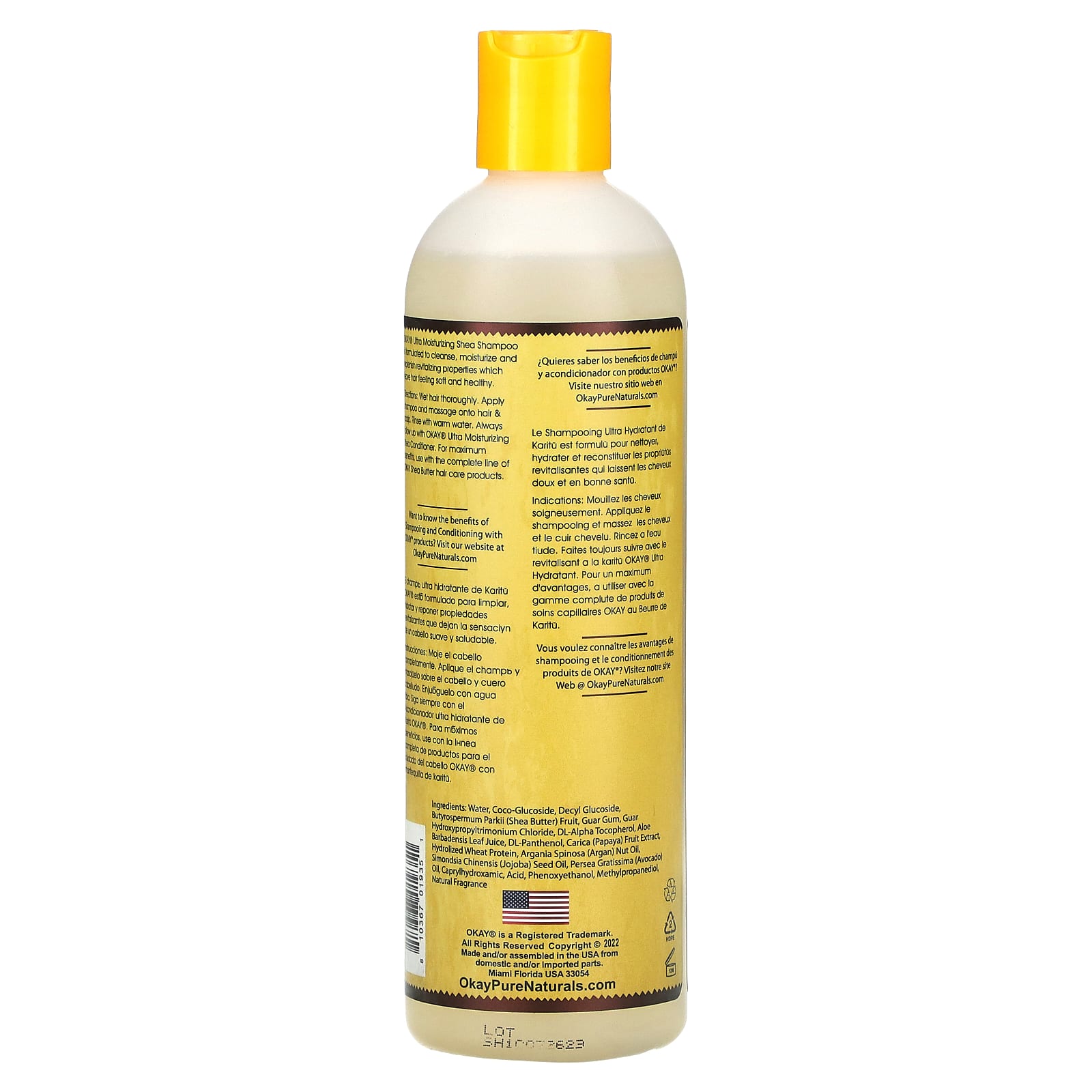 Okay Pure Naturals, Shea Shampoo, Ultra Moisturizing , 12 fl oz (355 ml) - Image 2
