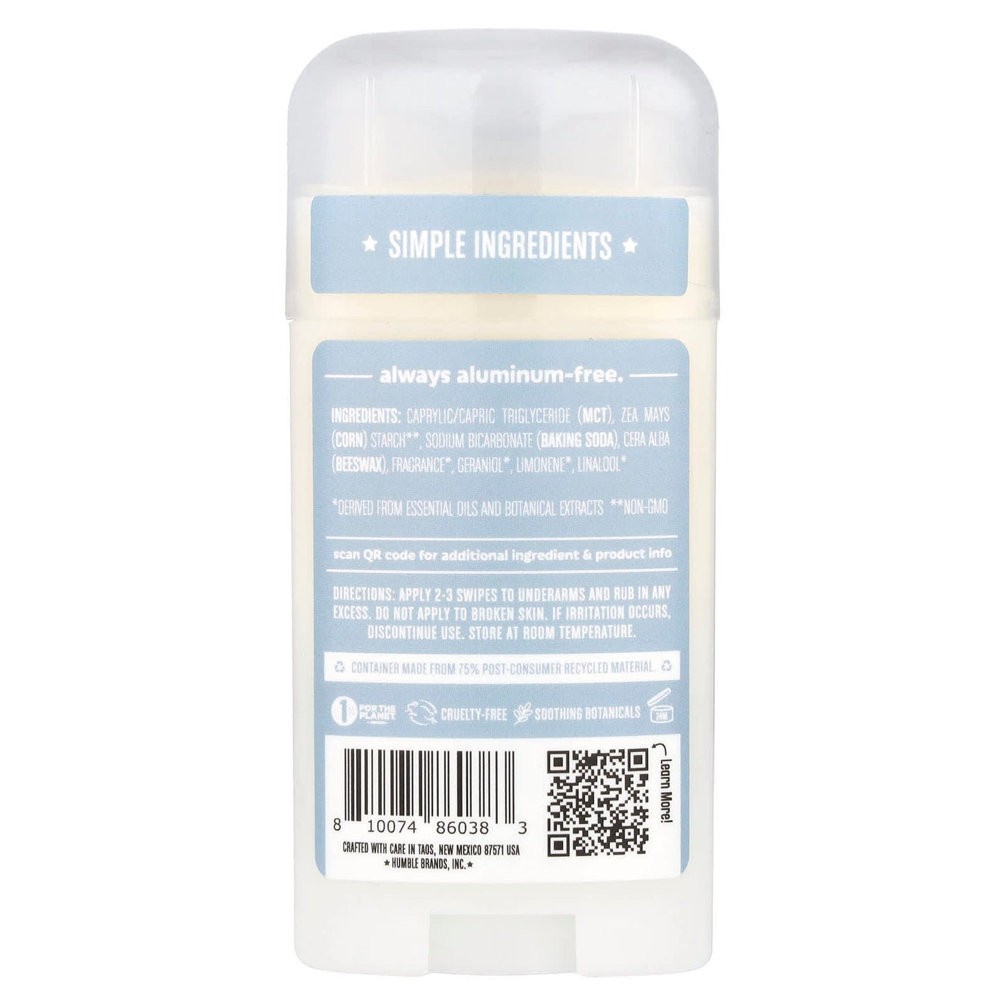 Natural Deodorant Rosemary & Mint, Aluminum-Free, Cruelty-Free - Image 2