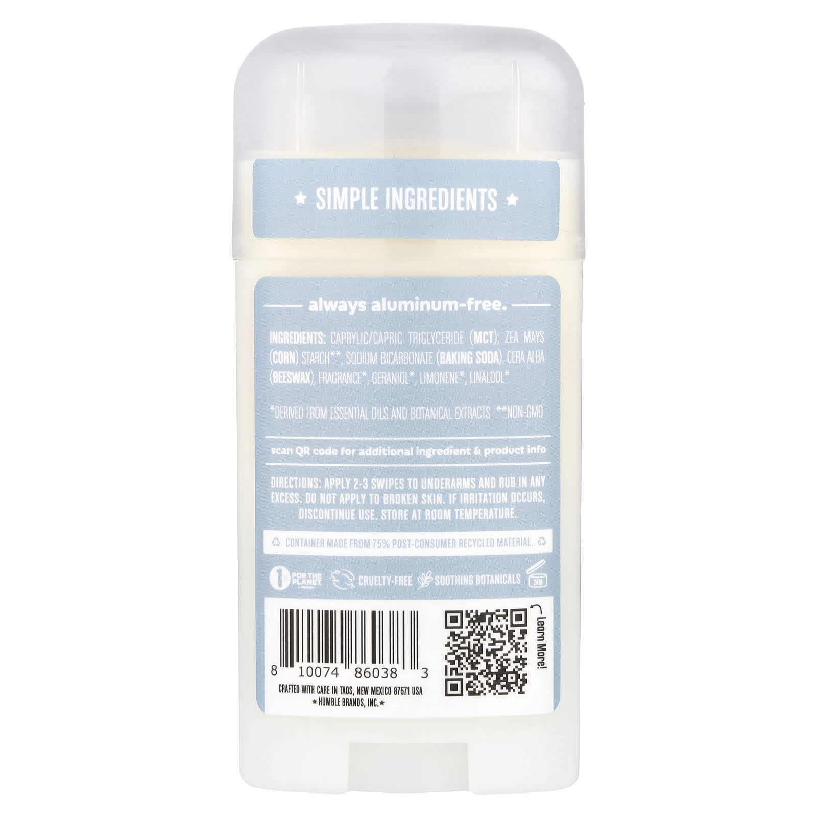 Natural Deodorant Rosemary & Mint, Aluminum-Free, Cruelty-Free - Image 2