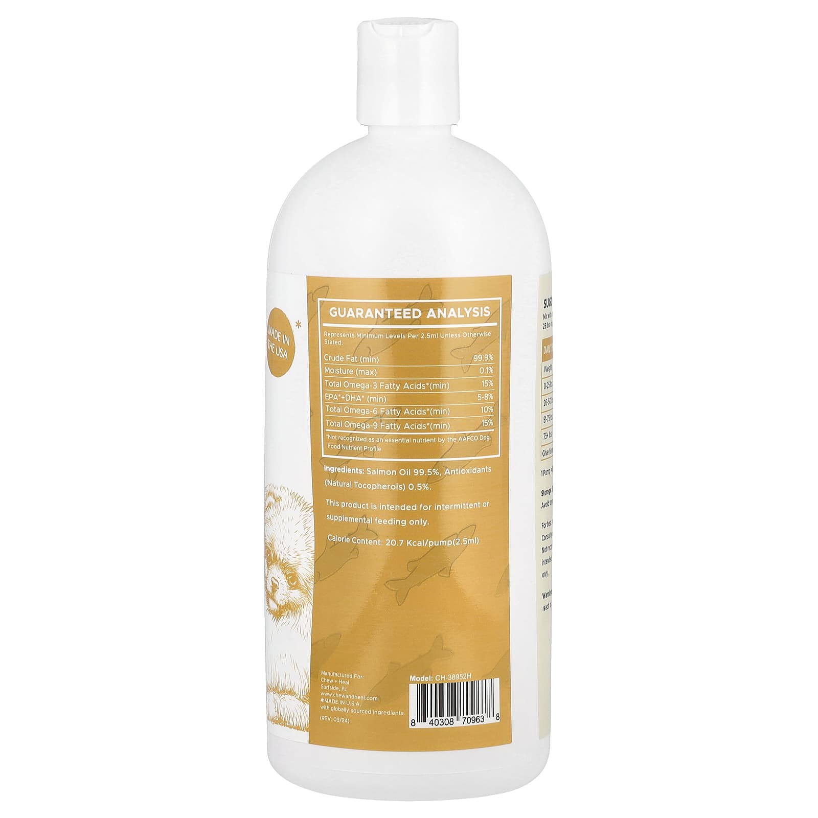 Norwegian Salmon Oil for Dogs - Omega 3 Rich Formula, 32 fl oz - Image 2