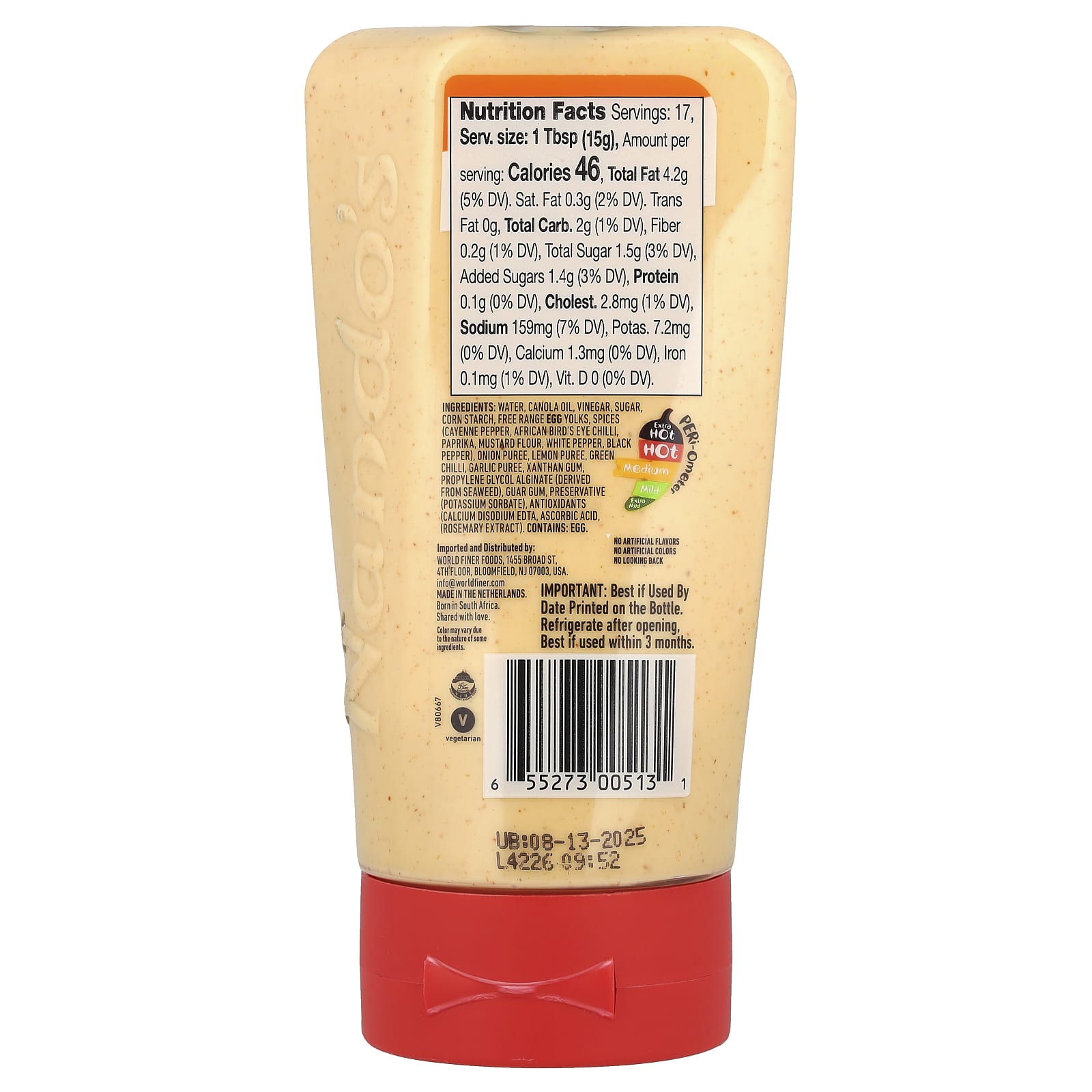 NANDO'S, Perinaise, Tangy & Spicy Mayo, Medium, 8.6 fl oz (255 ml) - Image 2