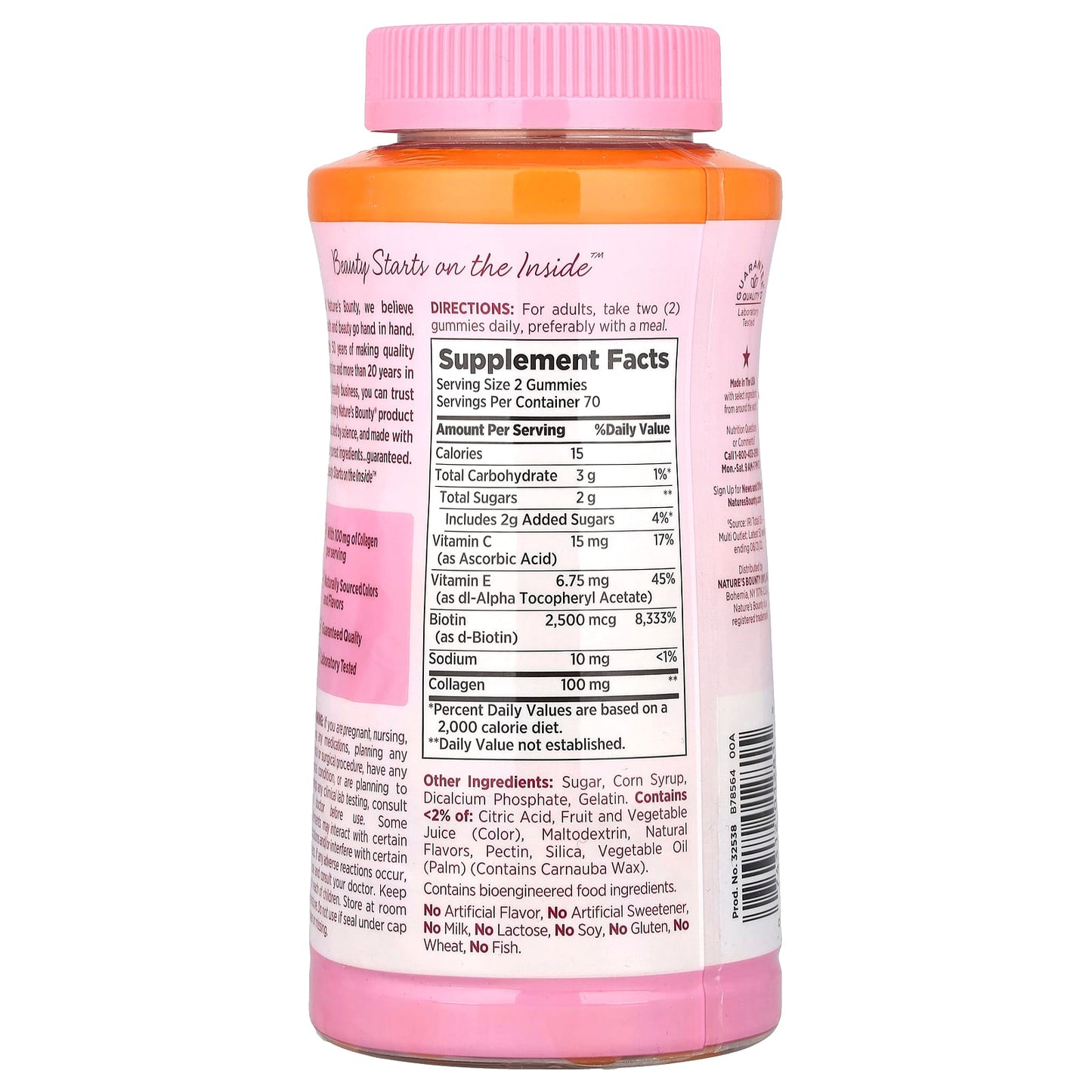 Nature's Bounty, Hair, Skin & Nails Gummies, Tropical Citrus, 140 Gummies - Image 2