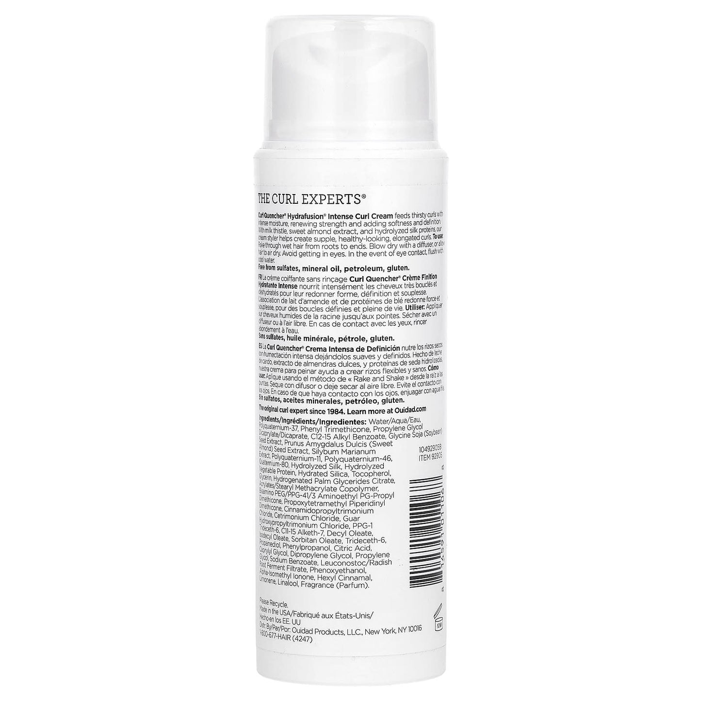 Ouidad, Curl Quencher®, Hydrafusion® Intense Curl Cream, 5 fl oz (145 ml) - Image 2