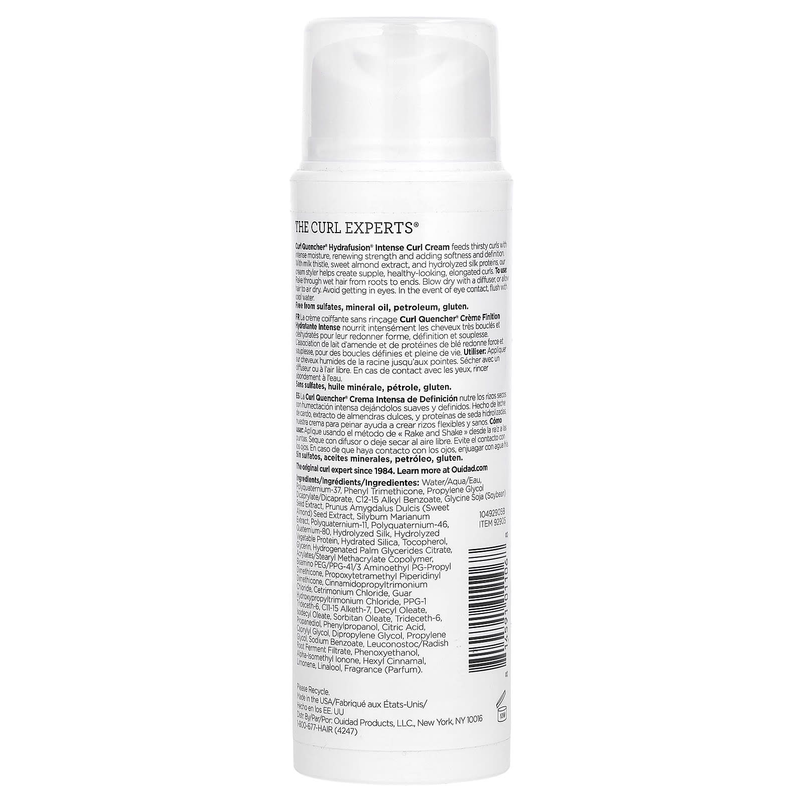 Ouidad, Curl Quencher®, Hydrafusion® Intense Curl Cream, 5 fl oz (145 ml) - Image 2
