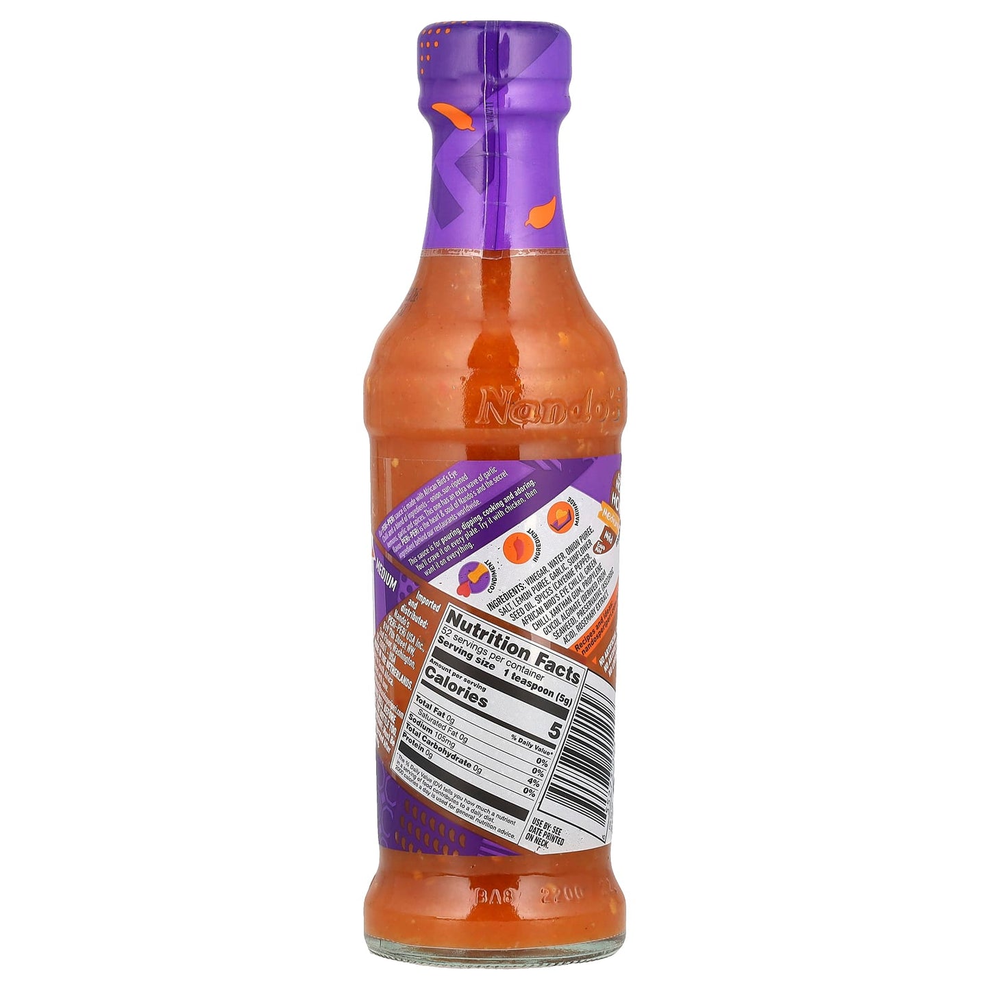 NANDO'S, Peri-Peri Sauce, Garlic, Medium, 9.2oz (260 g) - Image 2
