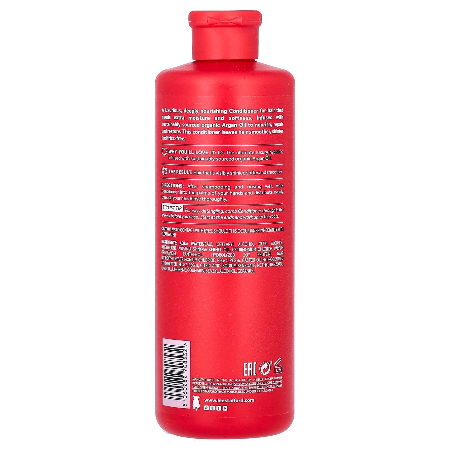 Lee Stafford, Argan Oil Nourishing Conditioner, For Dry, Dull & Naturally Coarse Hair, 16.9 fl oz (500 ml) - Image 2