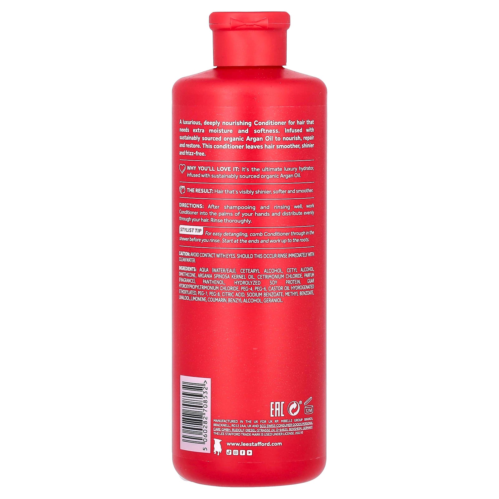 Lee Stafford, Argan Oil Nourishing Conditioner, For Dry, Dull & Naturally Coarse Hair, 16.9 fl oz (500 ml) - Image 2