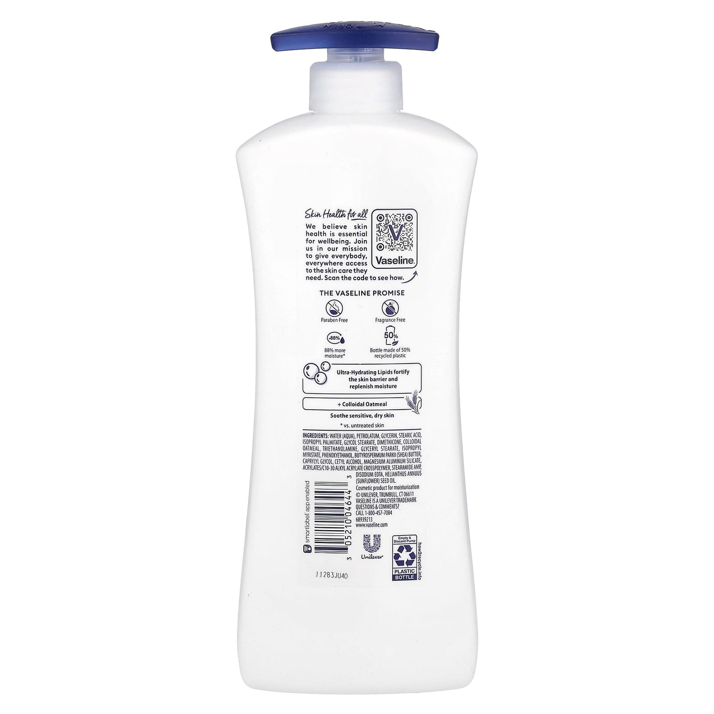 Vaseline, Intensive Care™, Sensitive Skin Relief Body Lotion, Fragrance Free, 20.3 fl oz (600 ml) - Image 2
