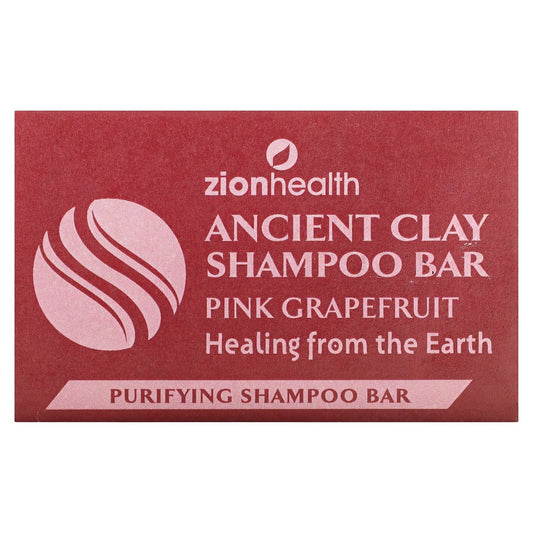 Zion Health, Ancient Clay Shampoo Bar, Pink Grapefruit, 6 oz (70 g) - Image 1