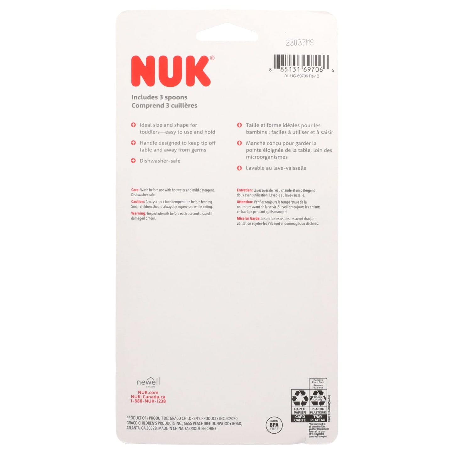 NUK, Kiddy Cutlery Spoon Set, 18+ Months, 3 Pack - Image 2