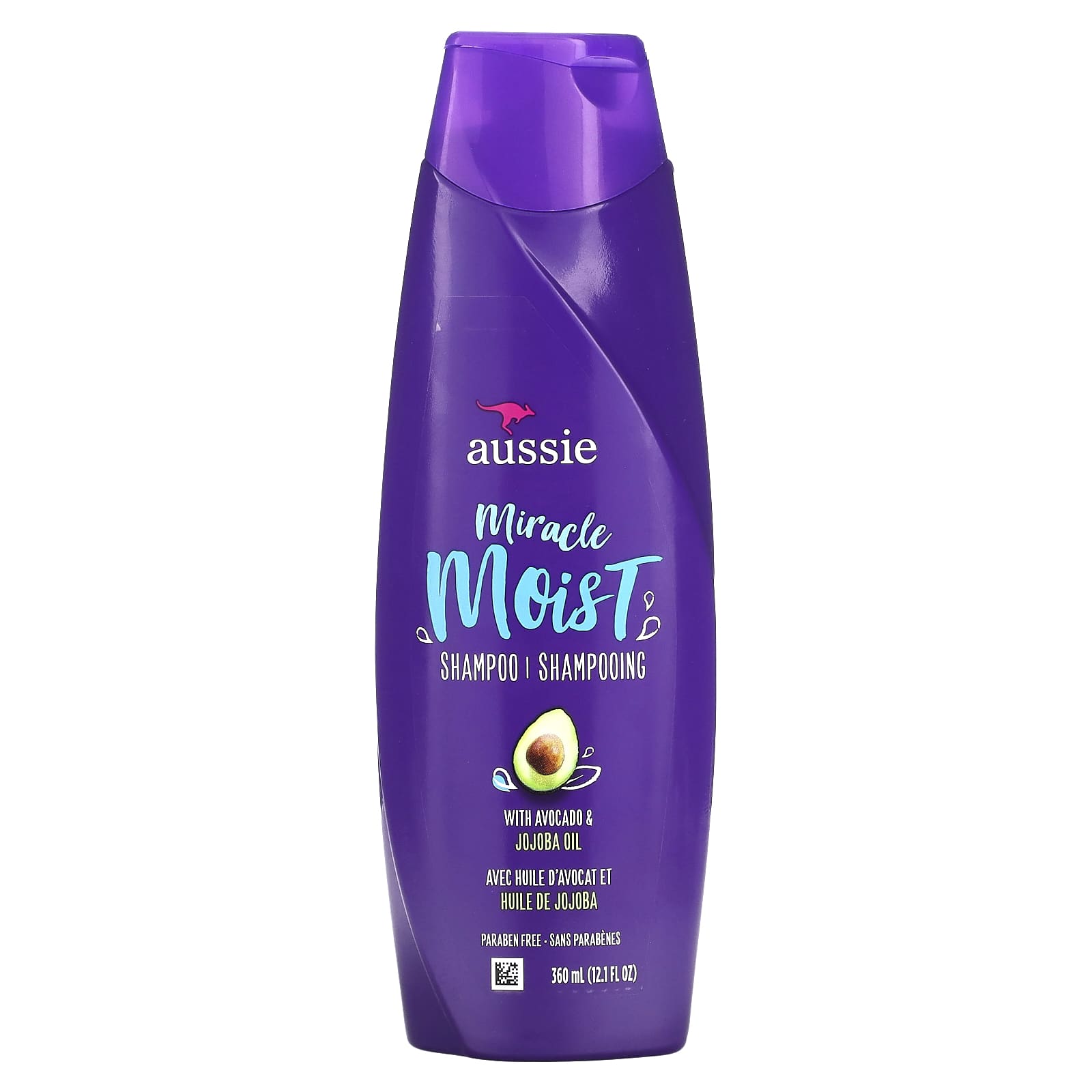 Aussie Miracle Moist Avocado Jojoba Oil Shampoo, 12.1 fl oz - Image 1