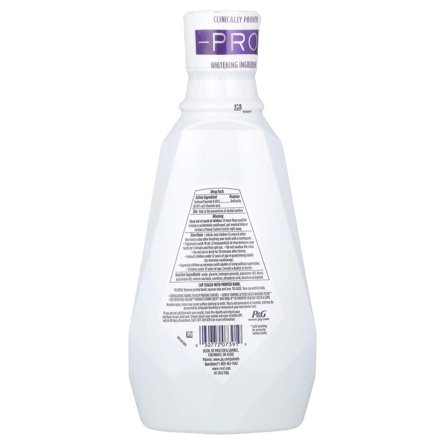 Crest 3D White Anticavity Fluoride Mouthwash for Whiter Teeth & Stronger Enamel - Image 2