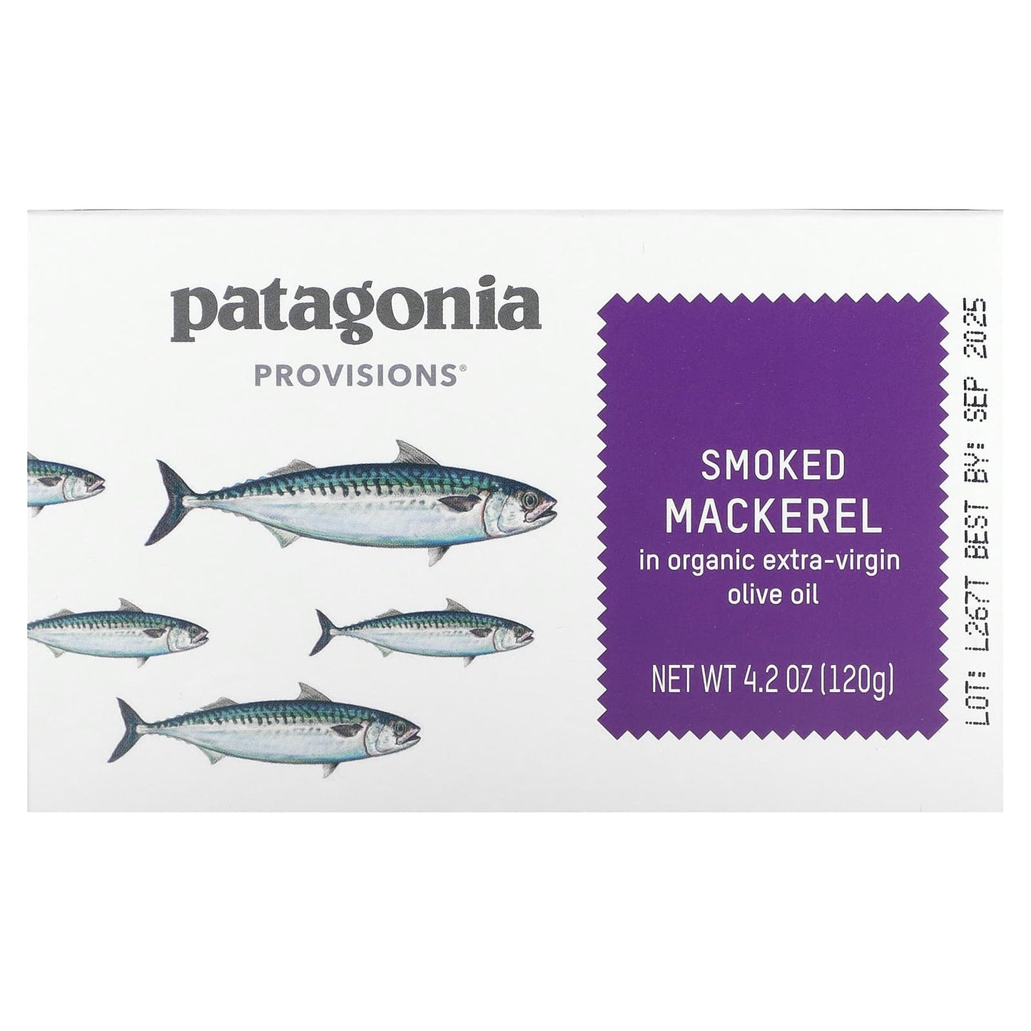 Patagonia Provisions, Smoked Mackerel in Organic Extra-Virgin Olive Oil, 4.2 oz (120 g) - Image 1