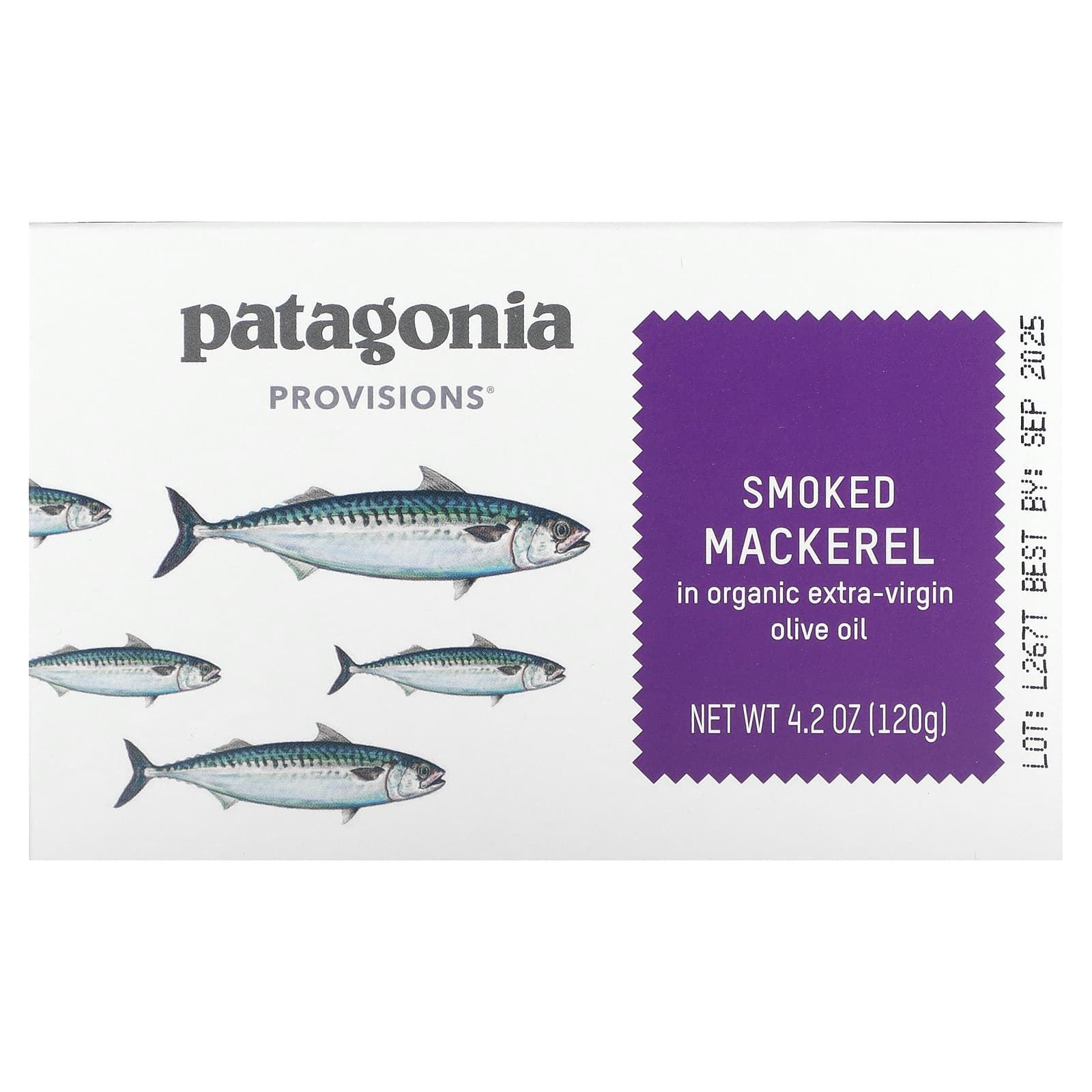 Patagonia Provisions, Smoked Mackerel in Organic Extra-Virgin Olive Oil, 4.2 oz (120 g) - Image 1