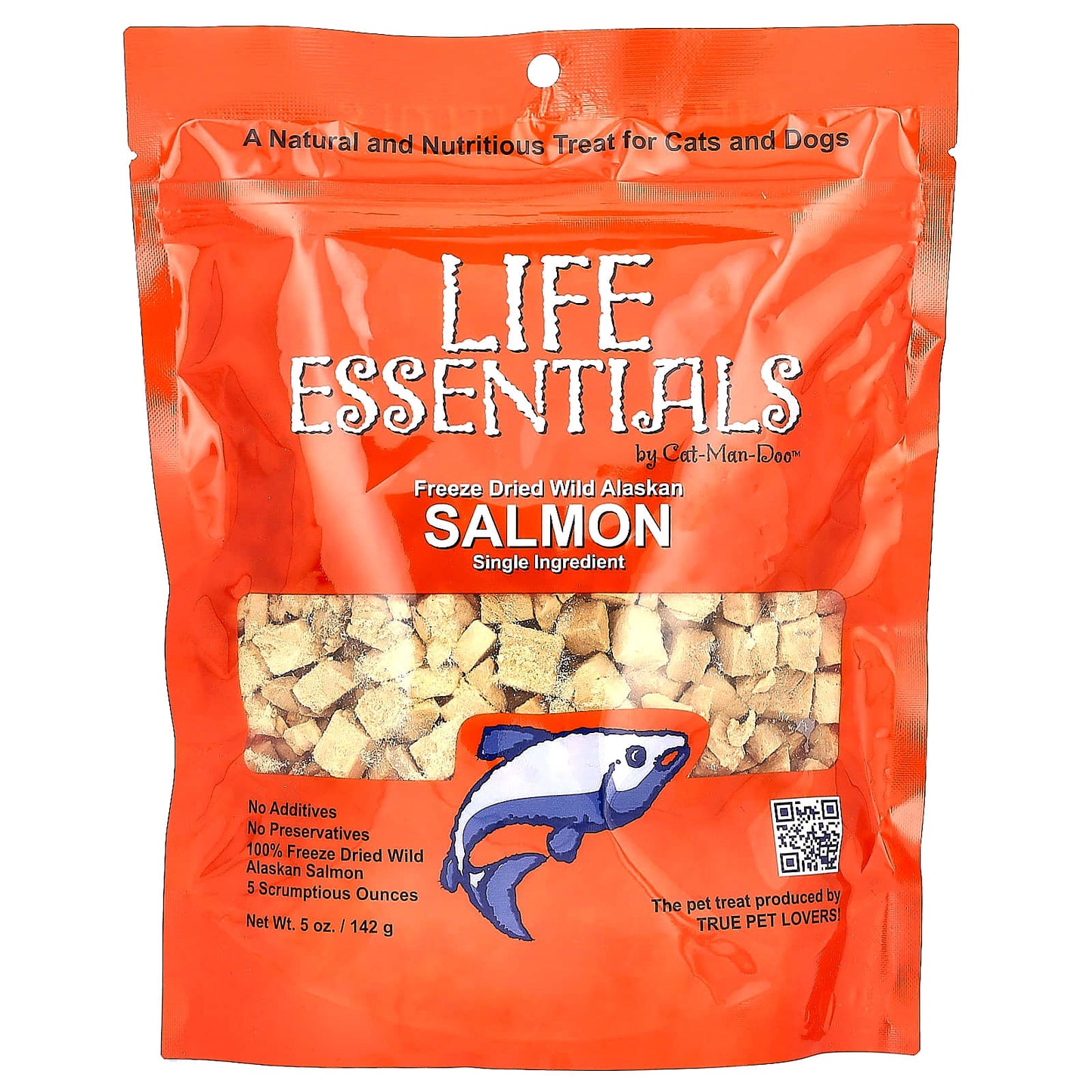 Cat-Man-Doo Freeze Dried Wild Alaskan Salmon Treats for Cats & Dogs - Image 1