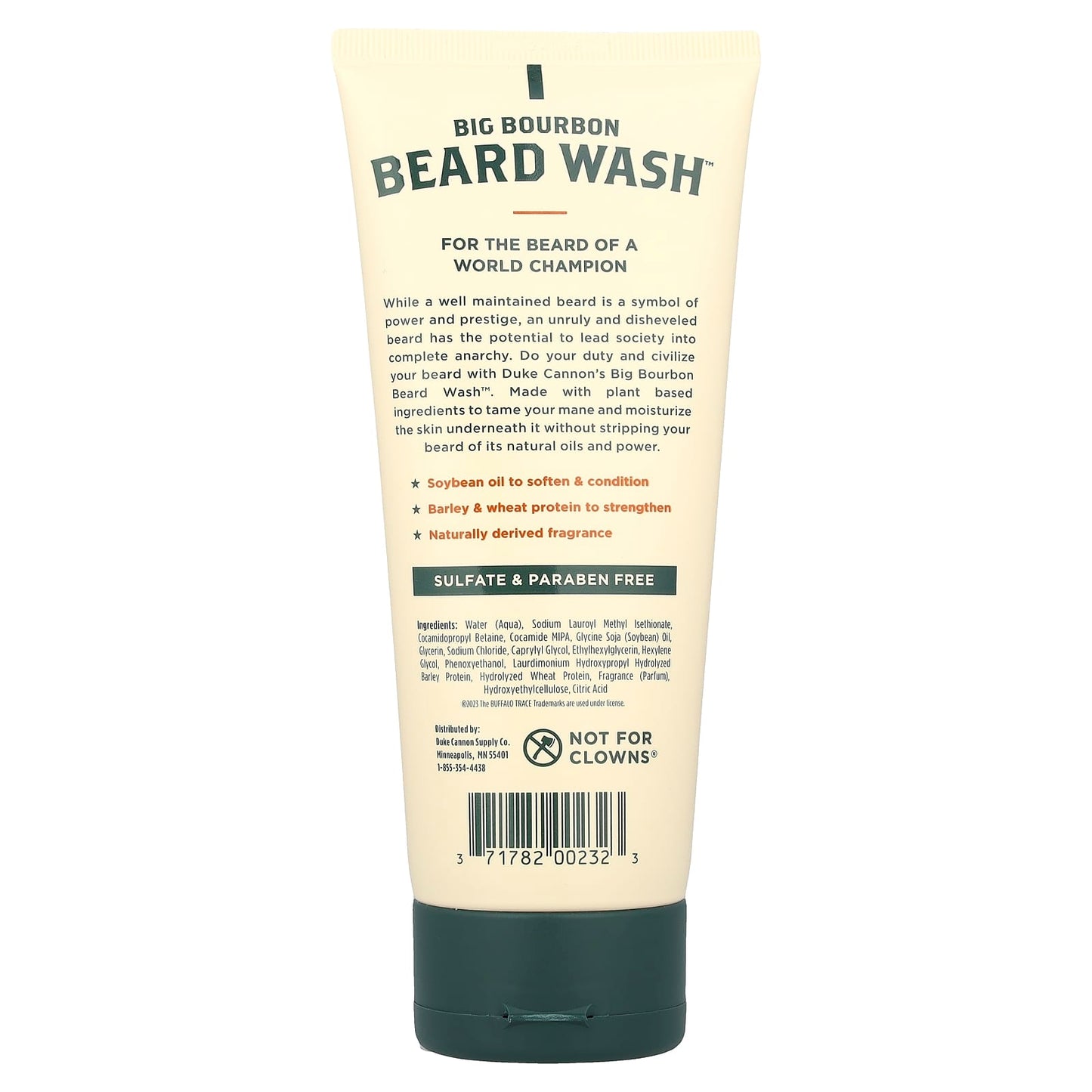 Duke Cannon Oak Barrel Big Bourbon Beard Wash - Tame the Mane, Moisturize the Beard - Image 2