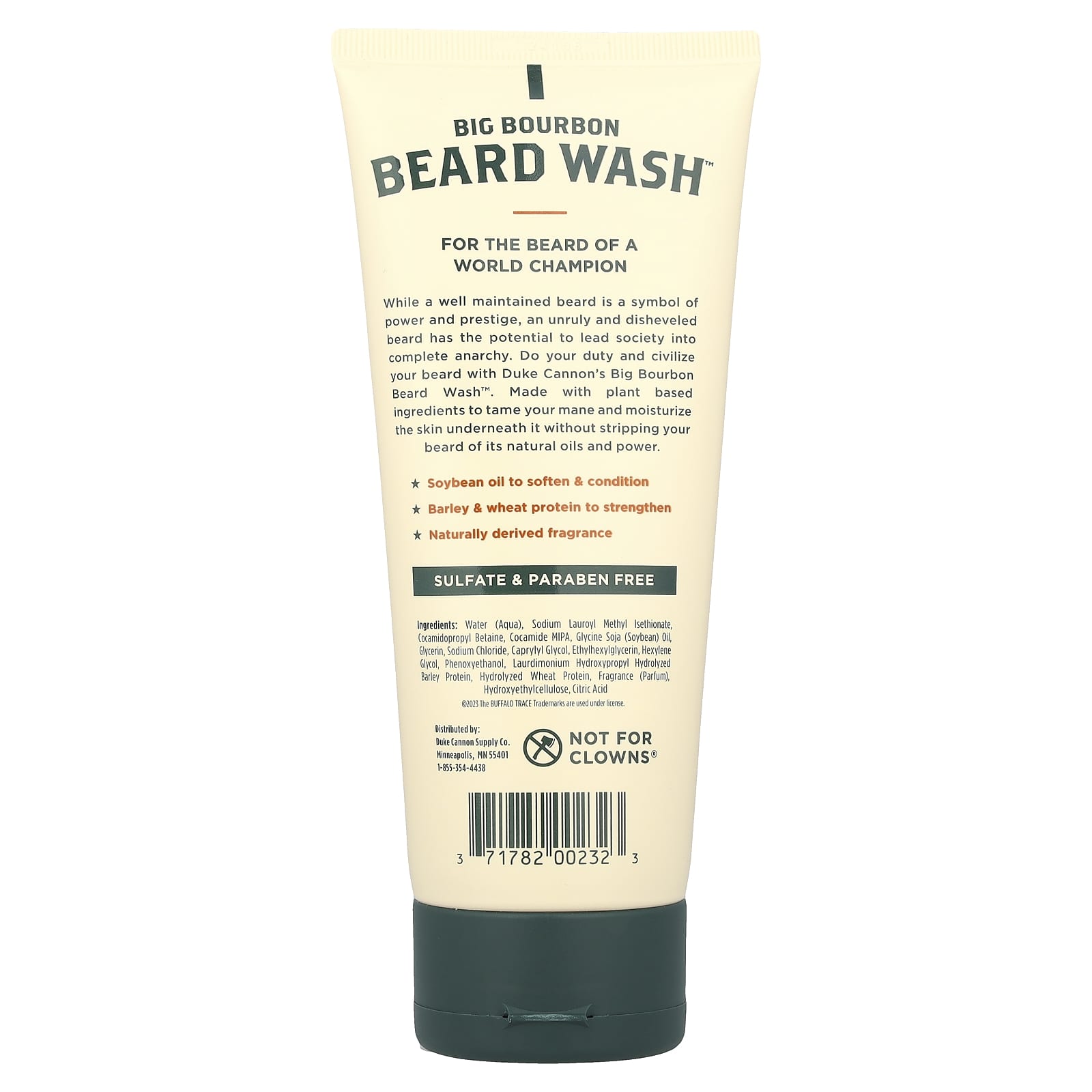 Duke Cannon Oak Barrel Big Bourbon Beard Wash - Tame the Mane, Moisturize the Beard - Image 2