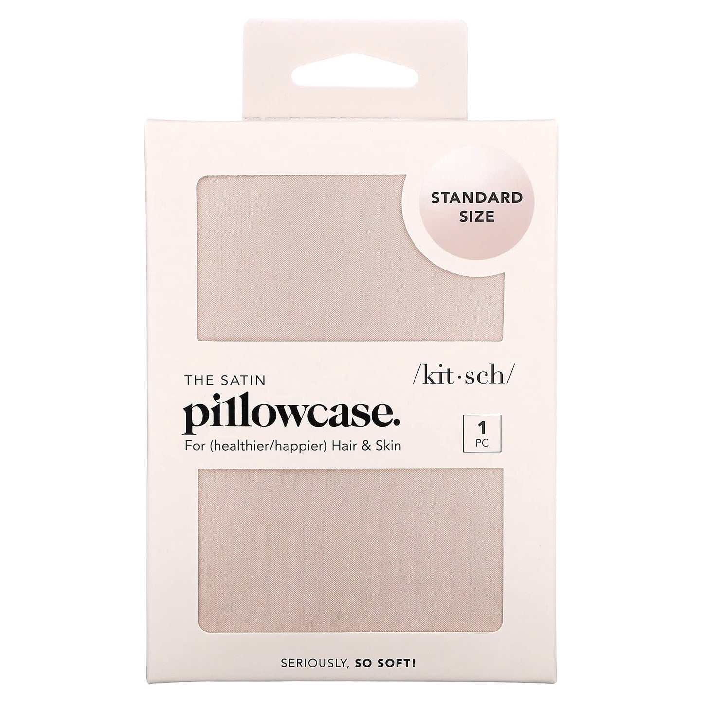 Kitsch, The Satin Pillowcase, Standard Size, Blush, 1 Pillowcase - Image 1