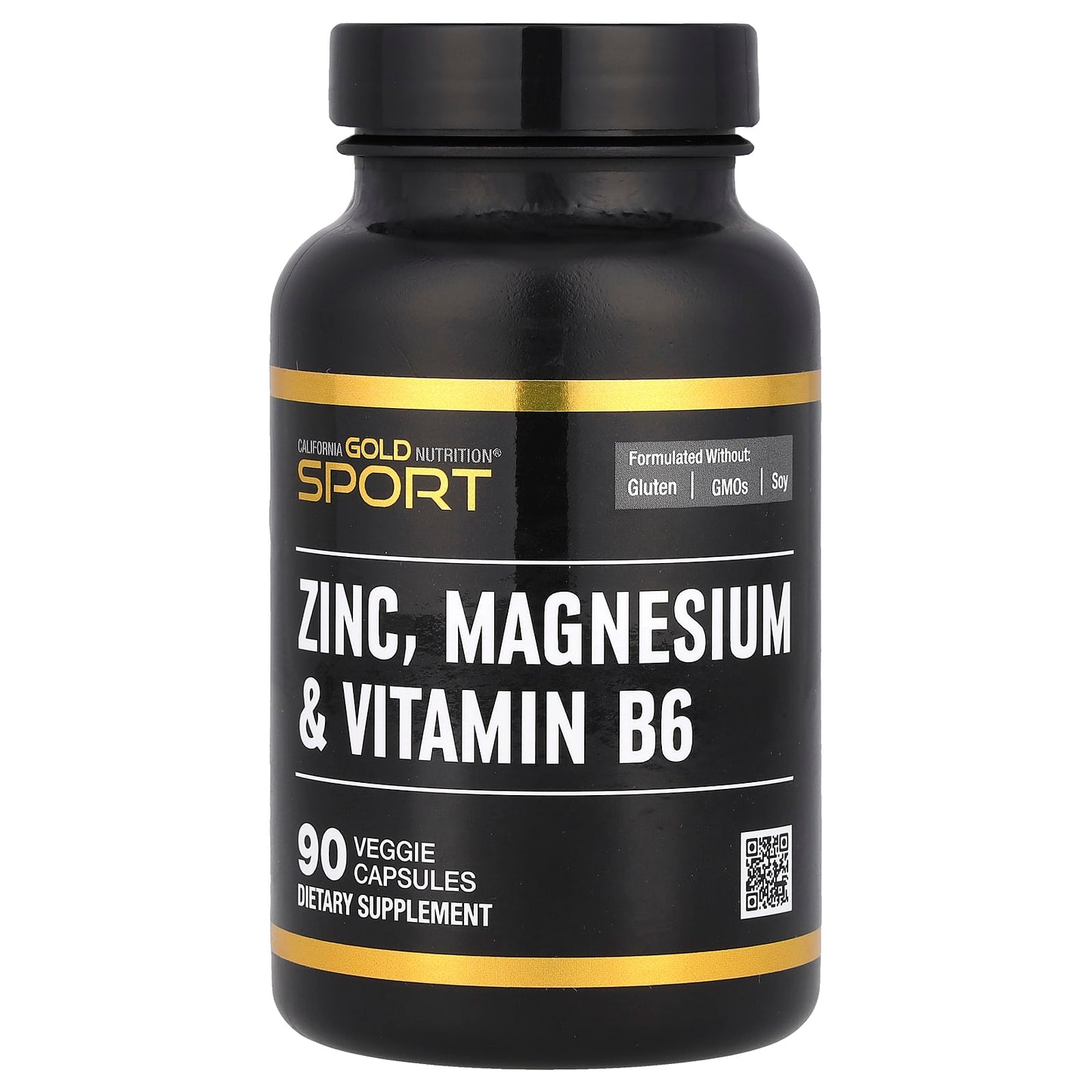 California Gold Nutrition Zinc & Magnesium for Active Lifestyle - 90 Veggie Capsules - Image 1