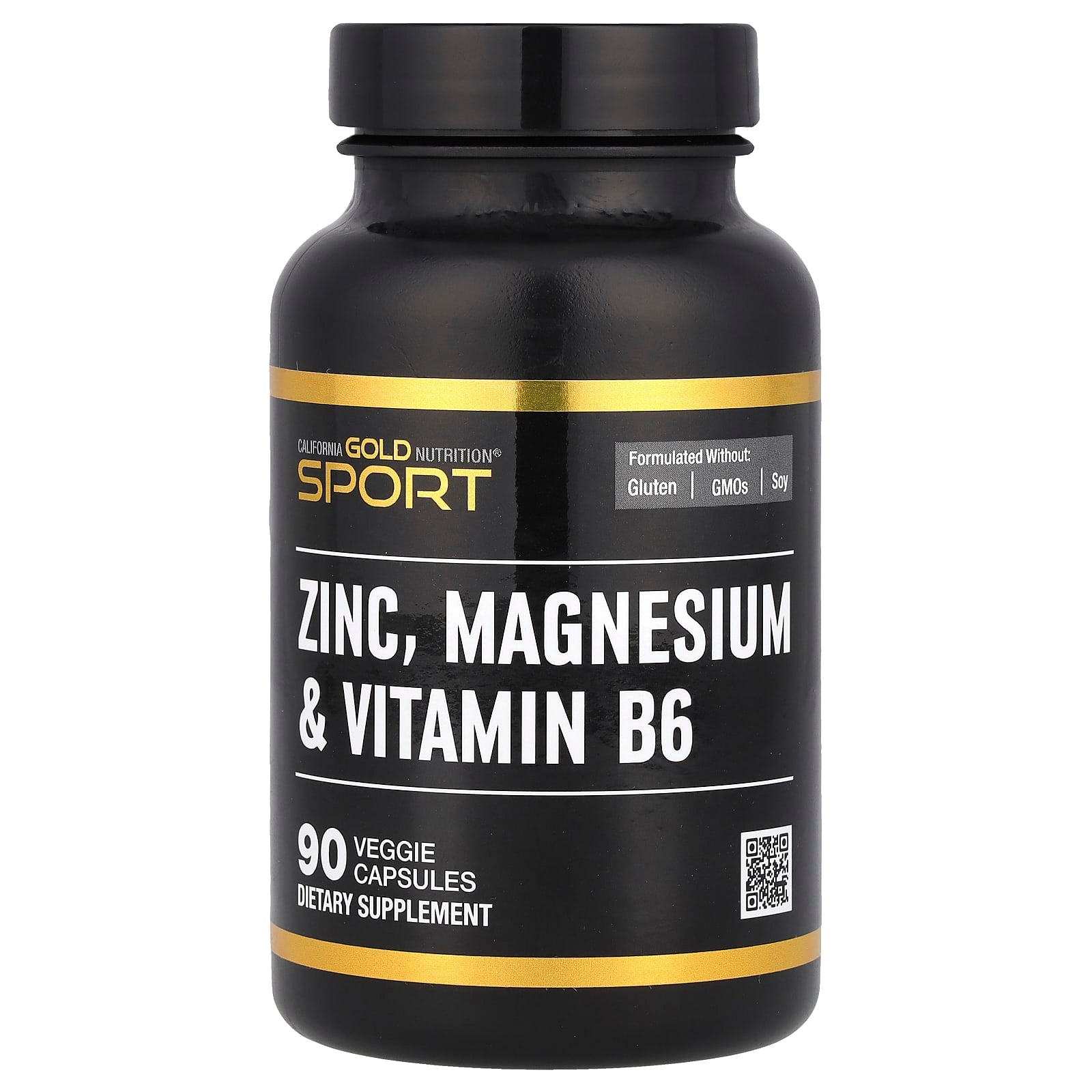California Gold Nutrition Zinc & Magnesium for Active Lifestyle - 90 Veggie Capsules - Image 1