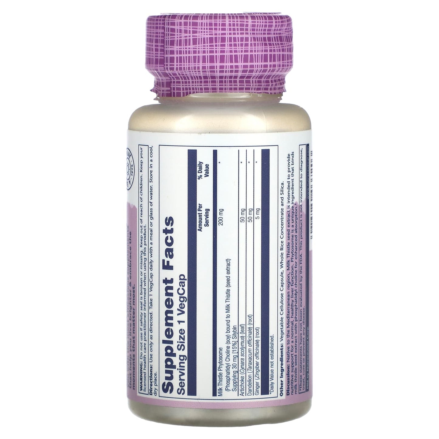 Solaray, Vital Extracts, Milk Thistle Phytosome, 30 Vegcaps - Image 2