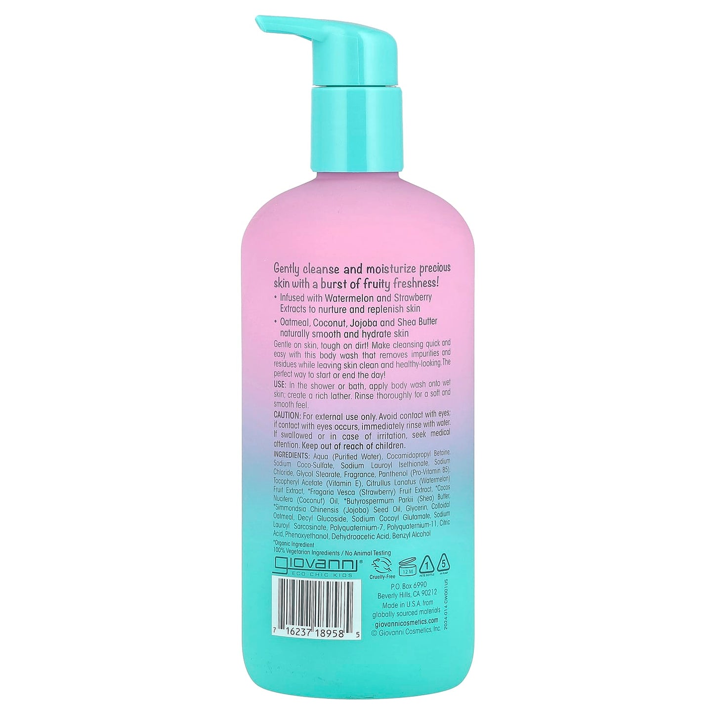 Giovanni Eco Chic Kids Body Wash, Vegan, Cruelty-Free, 16.5 fl oz - Image 2